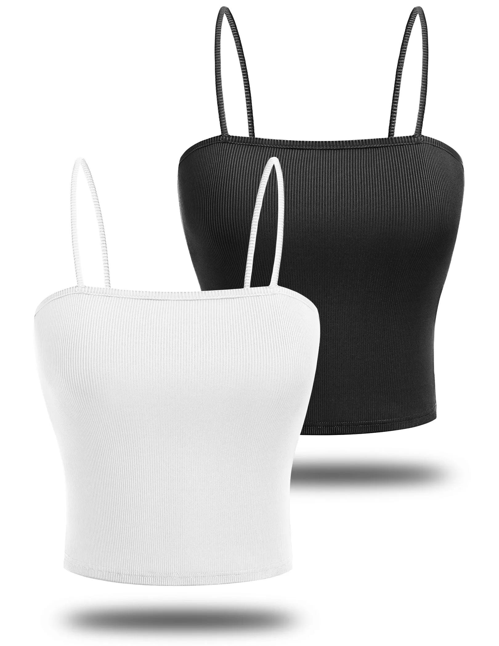 Ekouaer 2-Pack Ribbed Spaghetti-Strap Camisole Tank Top sold by Ekouaer