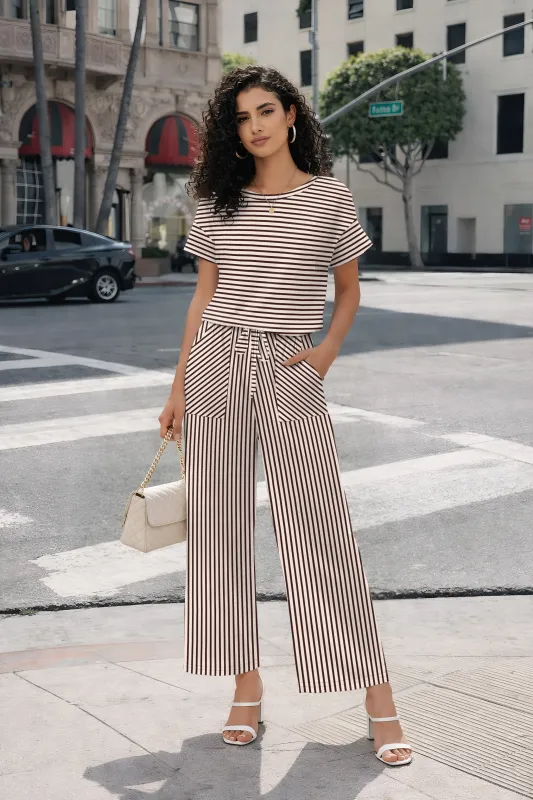 Ekouaer Short Sleeve Crewneck Jumpsuit Casual One-Piece Romper made by Ekouaer