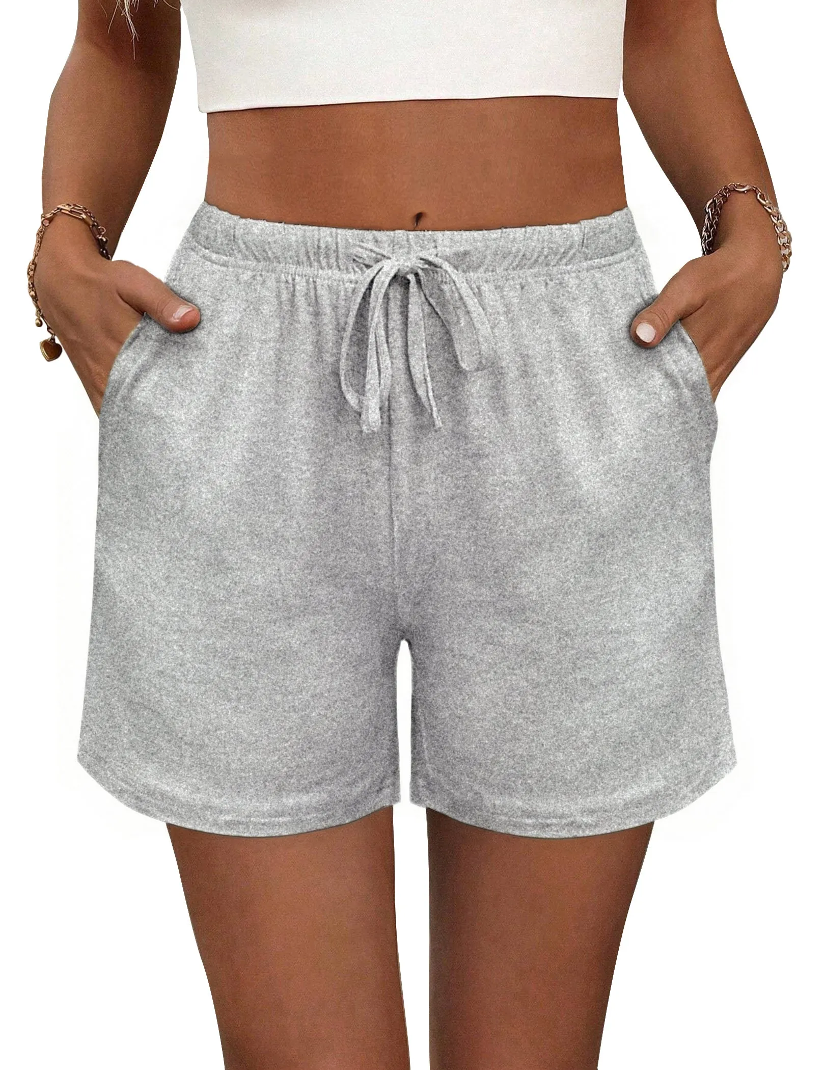 Ekouaer Sleep Shorts Drawstring Lounge Shorts Soft PJ Bottoms sold by Ekouaer