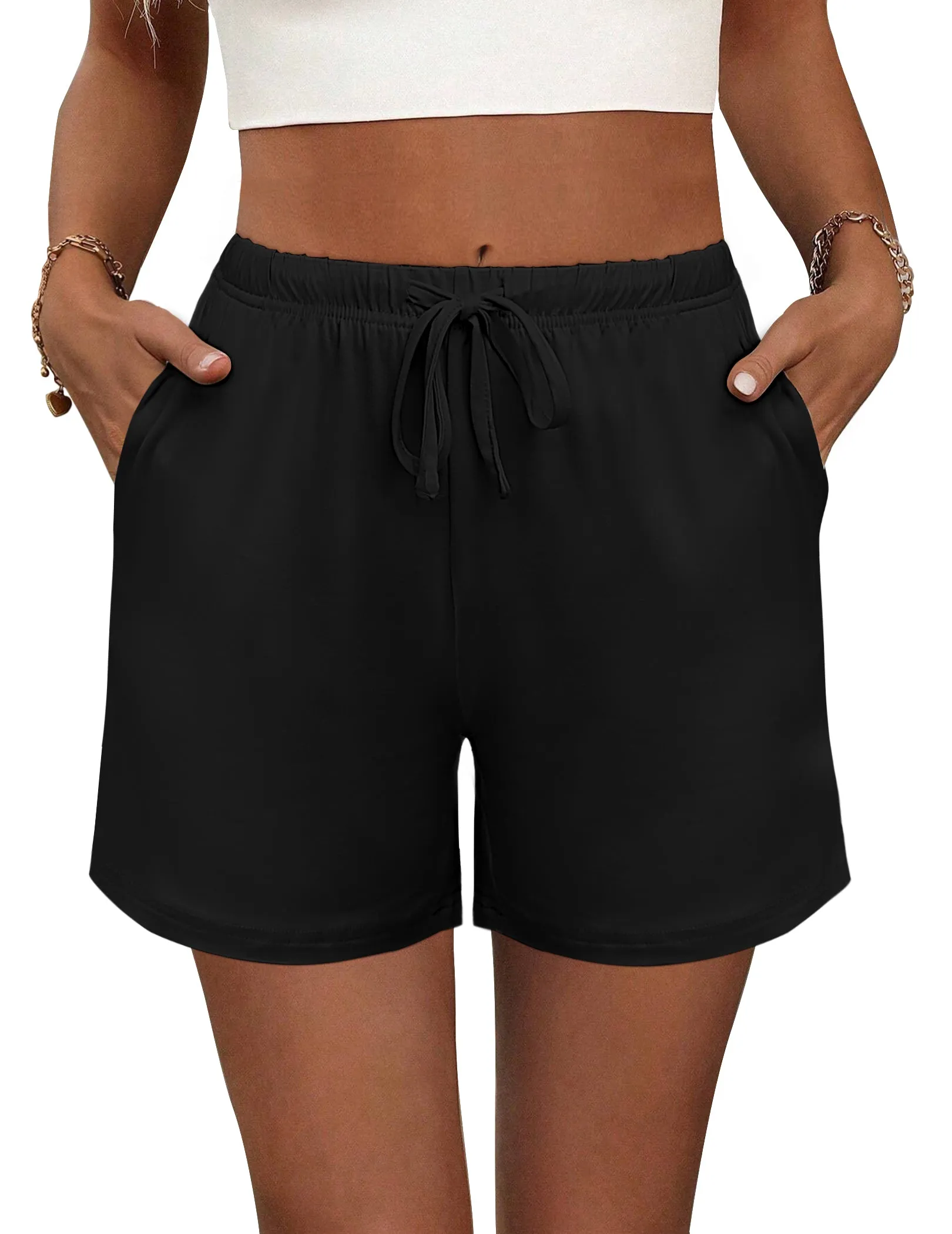Ekouaer Sleep Shorts Drawstring Lounge Shorts Soft PJ Bottoms sold by Ekouaer product image thumbnail 5