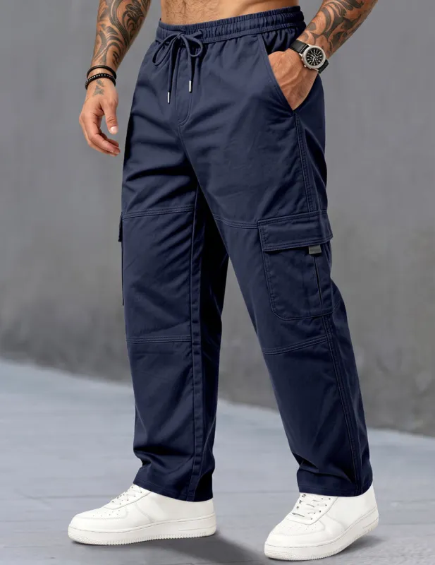 Ekouaer Men Cargo Pants With Drawstring Elastic Waist made by Ekouaer