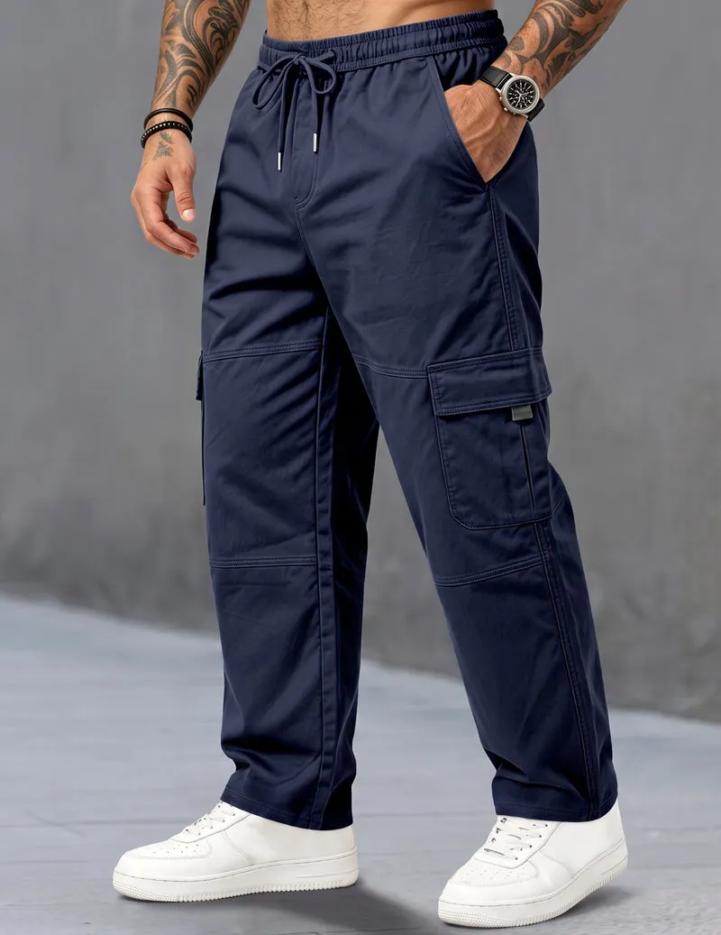 Ekouaer Men Cargo Pants With Drawstring Elastic Waist sold by Ekouaer