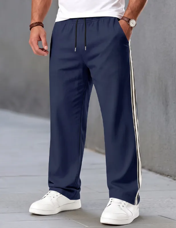 Ekouaer Men Side Stripe Jogger Pants With Drawstring made by Ekouaer