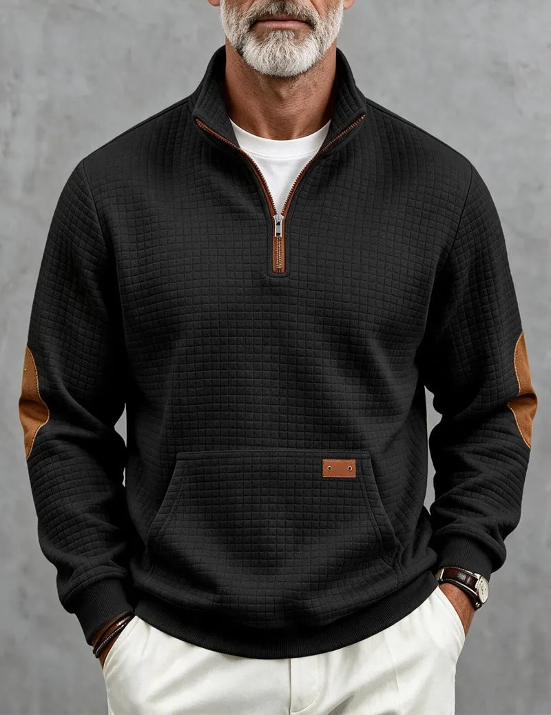 Ekouaer Men Quarter Zip Pullover Sweatshirt With Contrast Cuffs sold by Ekouaer product image thumbnail 5