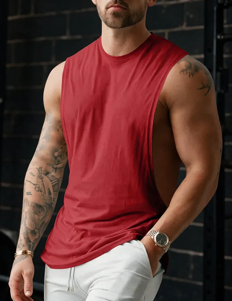 Ekouaer Men Linen Sleeveless Crew Neck Tank Top sold by Ekouaer product image thumbnail 5
