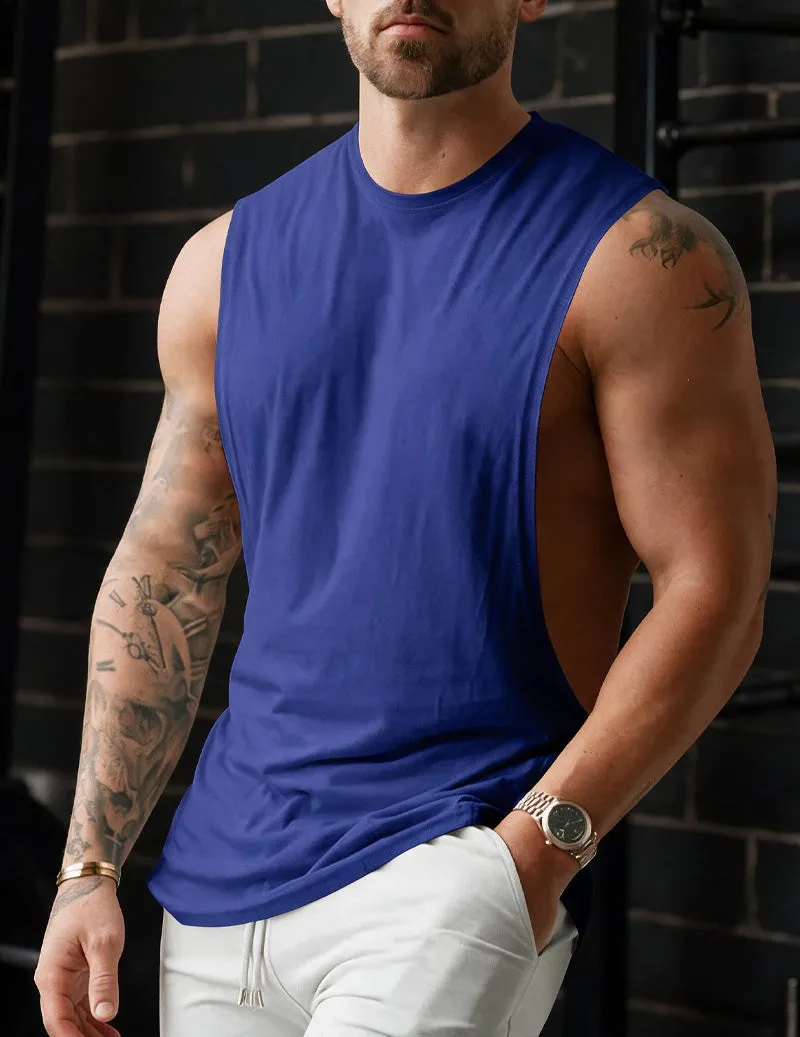 Ekouaer Men Linen Sleeveless Crew Neck Tank Top sold by Ekouaer product image thumbnail 4