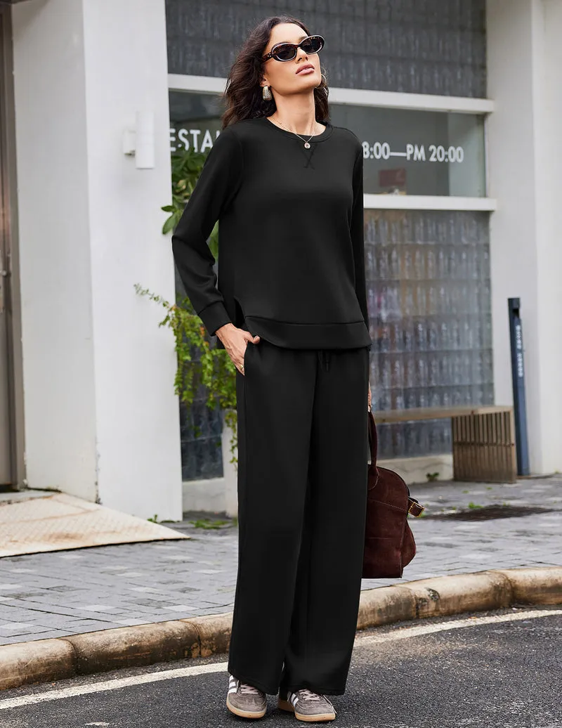 Long Sleeve Crew Neck Winter Soft Cozy Lounge Set sold by Ekouaer product image thumbnail 5