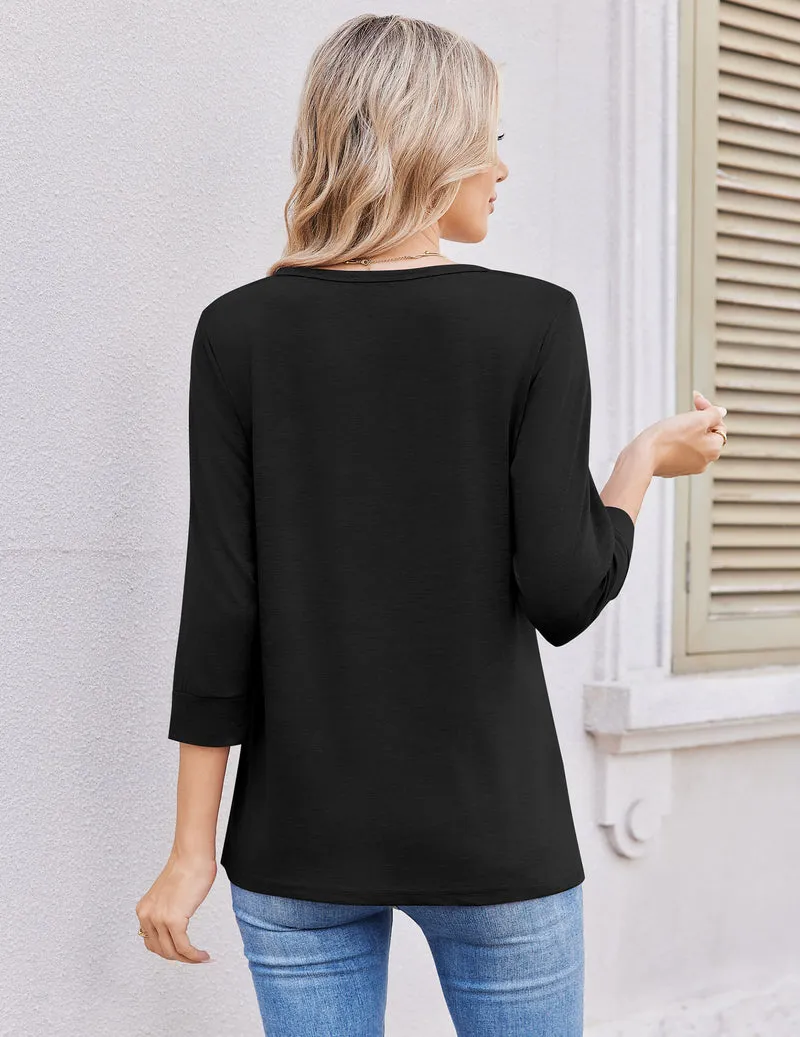 3/4 Sleeve Winter Soft Ladies Top sold by Ekouaer product image thumbnail 2