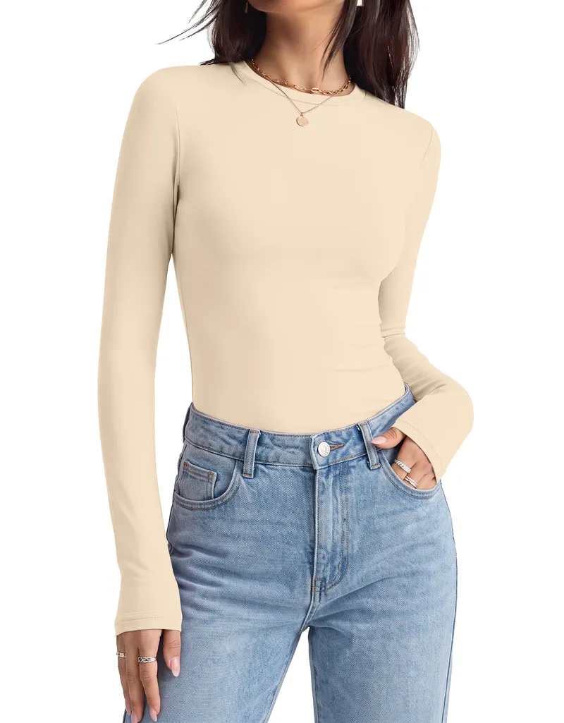 Long Sleeve Crew Neck Fleece Warm Winter Soft Thermal Shirts sold by Ekouaer product image thumbnail 5