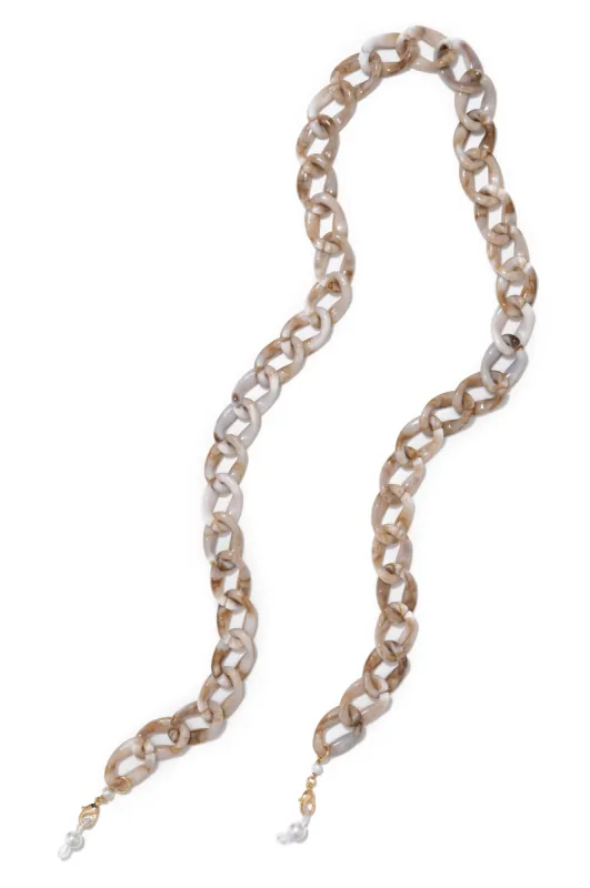 acetate mask/sunny chain sold by DONNI.