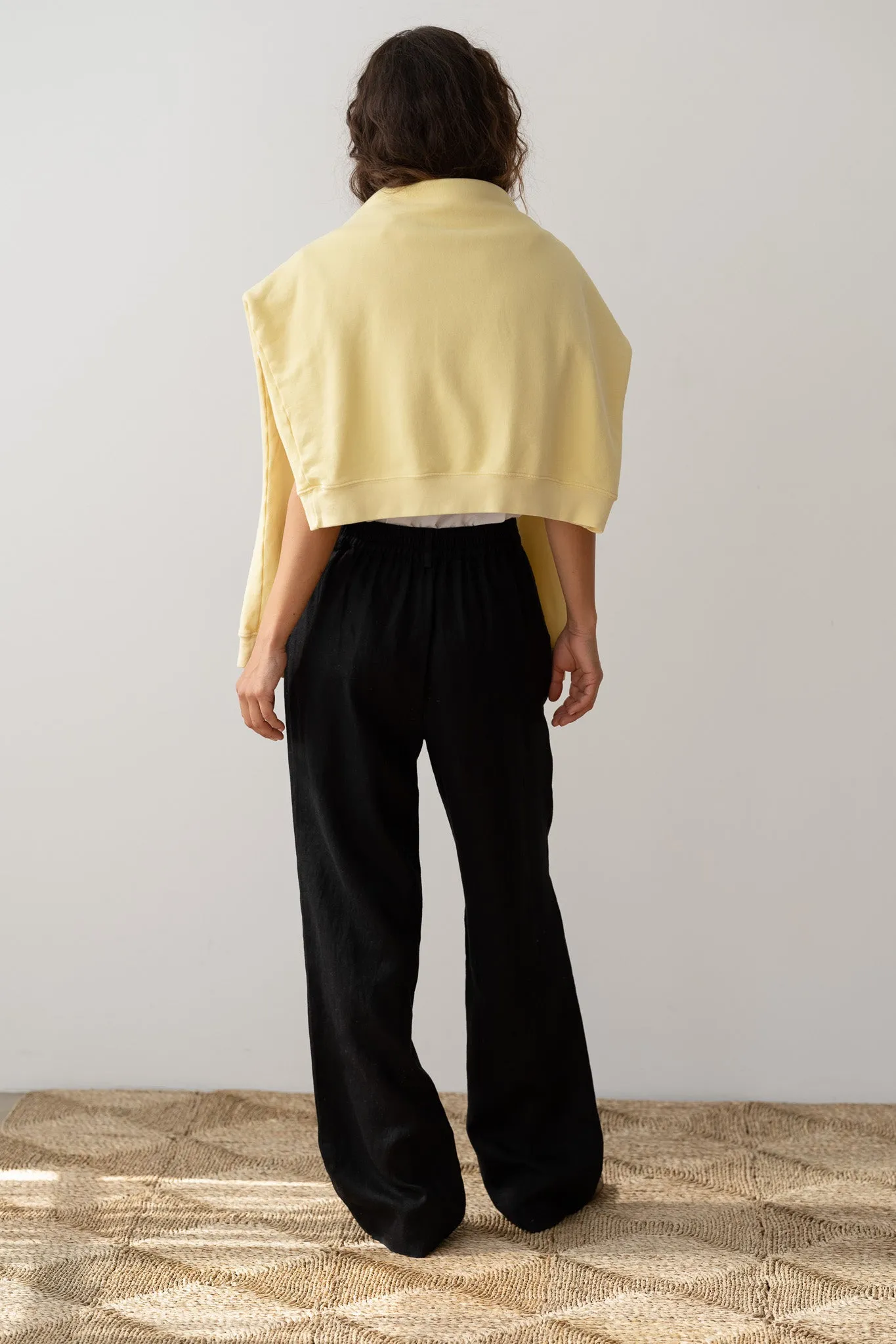 The Linen Pleated Trouser sold by DONNI. product image thumbnail 5