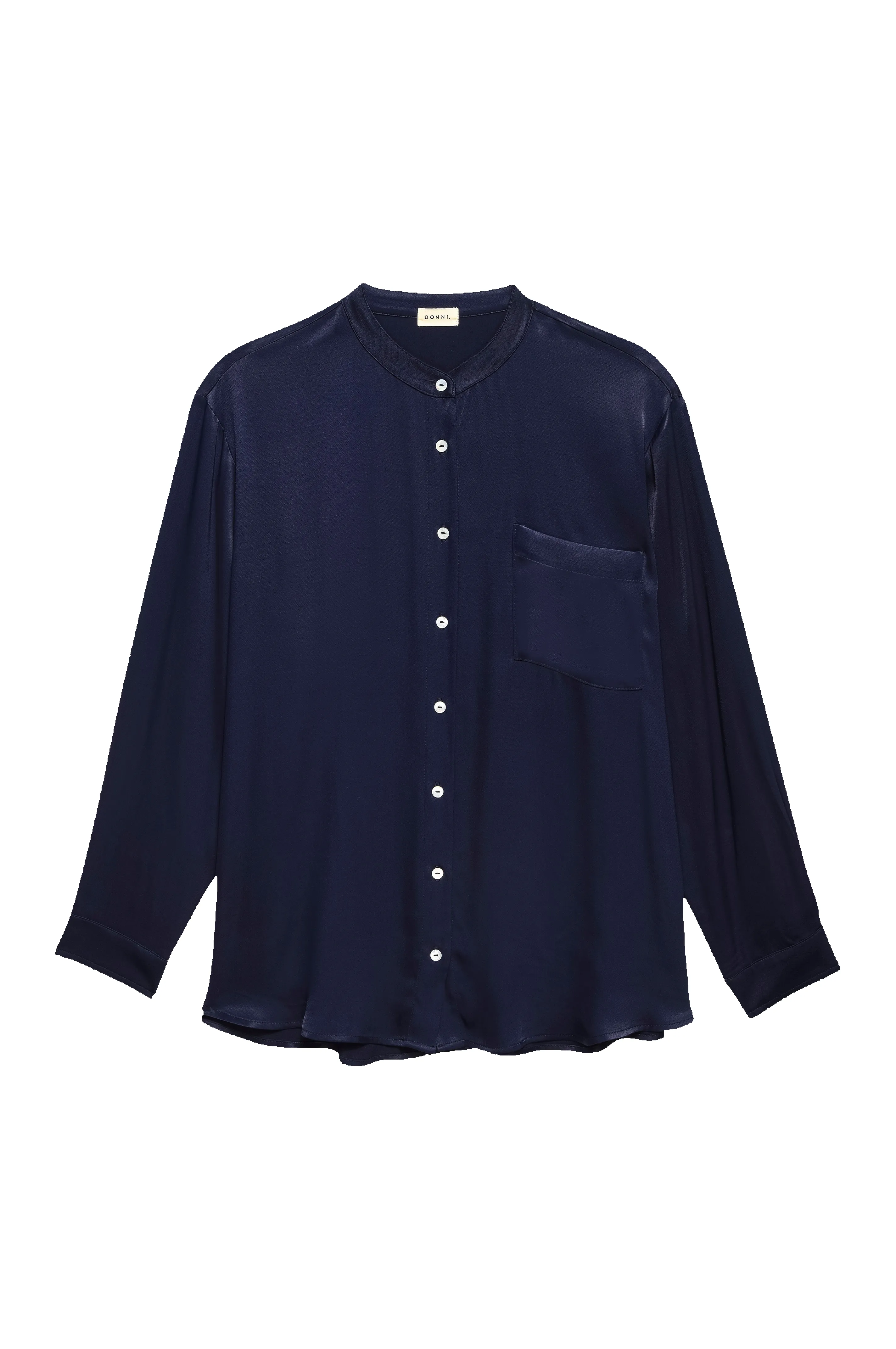 The Satiny Mandarin Shirt sold by DONNI. product image thumbnail 2