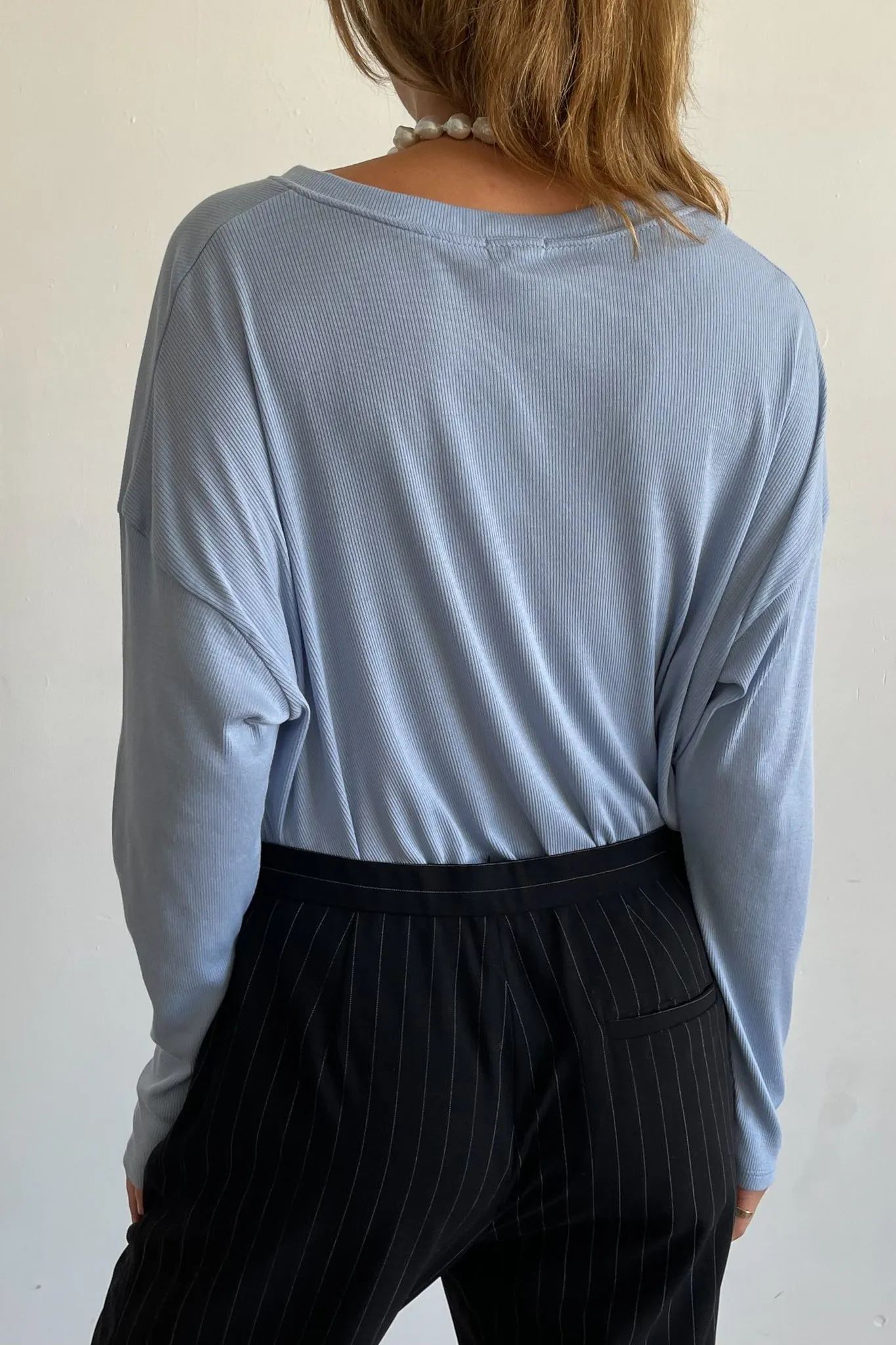 rib henley long sleeve sold by DONNI. product image thumbnail 3
