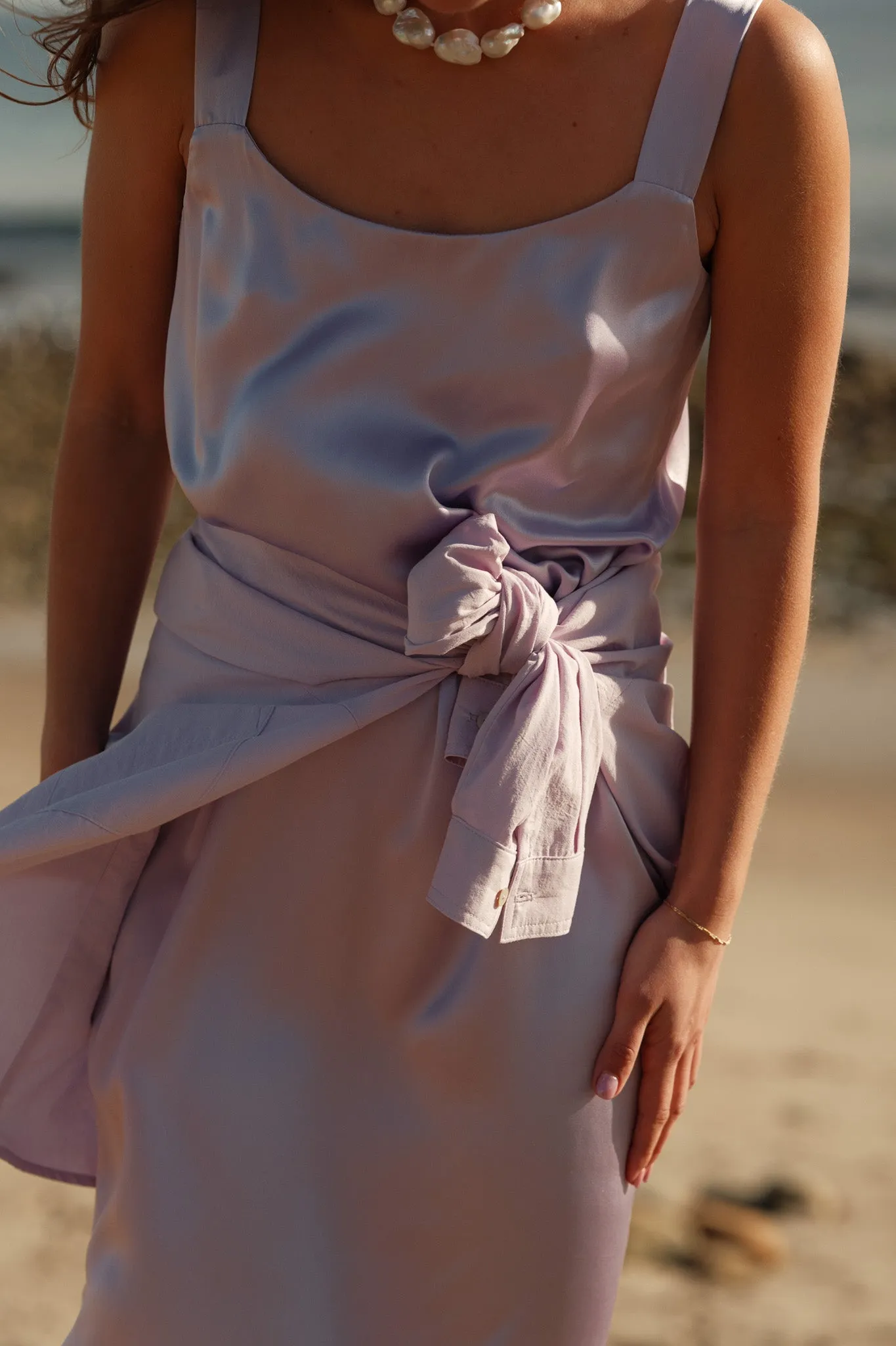 The Silk Cami Dress sold by DONNI. product image thumbnail 5