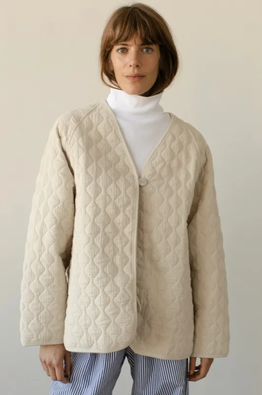 The Quilted Jacket sold by DONNI.