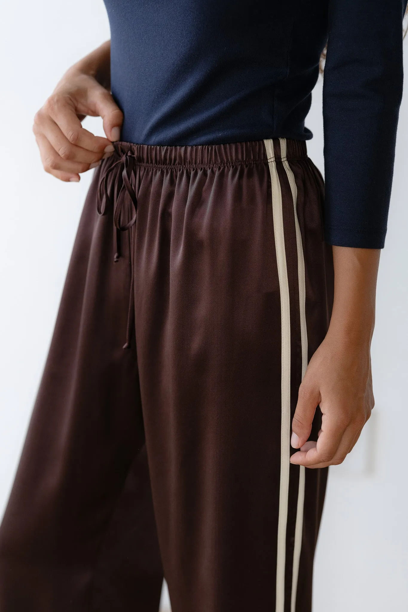 The Silk Stripe Crop Pant sold by DONNI. product image thumbnail 3
