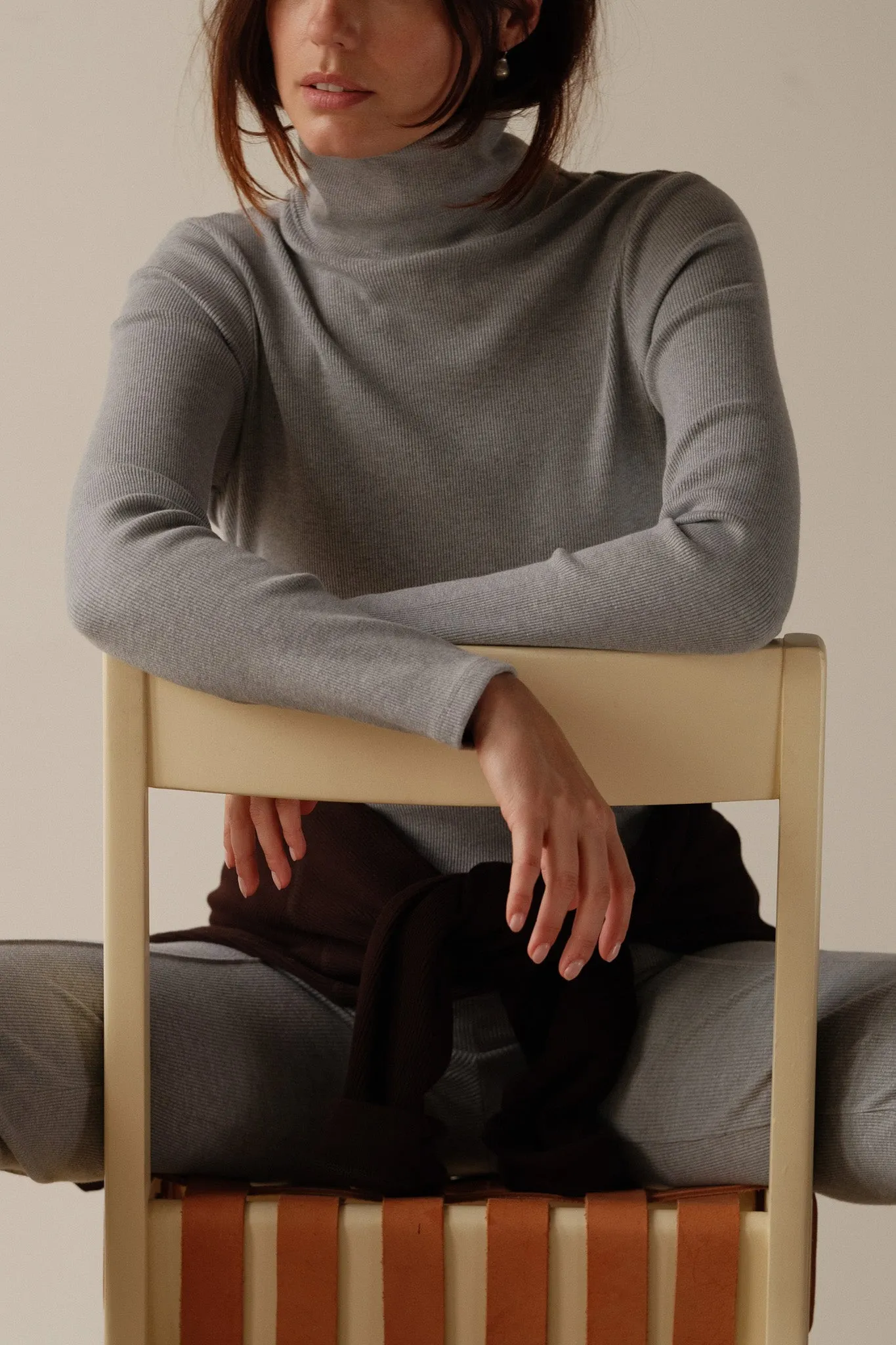 The Rib Turtleneck sold by DONNI. product image thumbnail 3