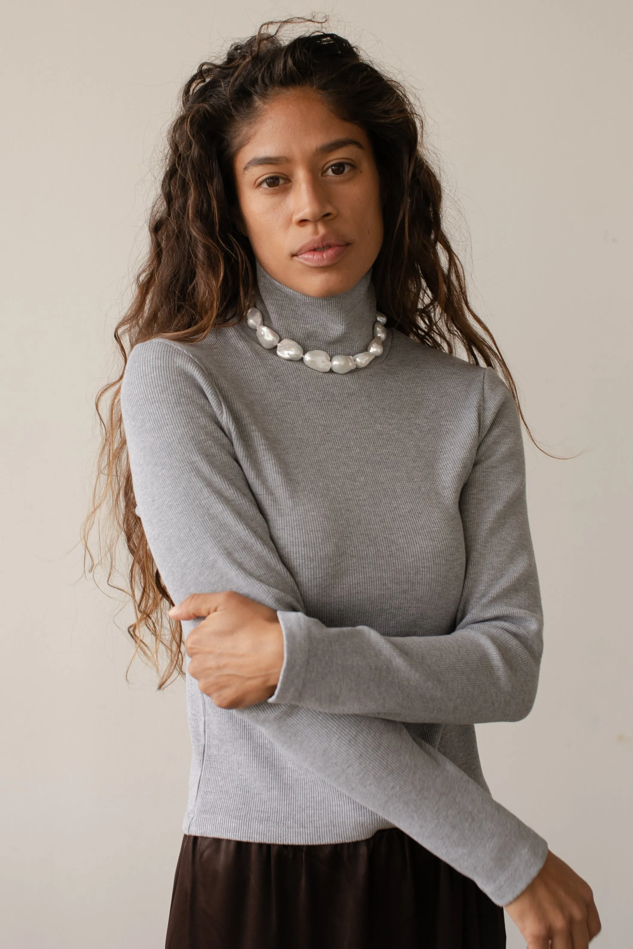 The Rib Turtleneck sold by DONNI. product image thumbnail 4