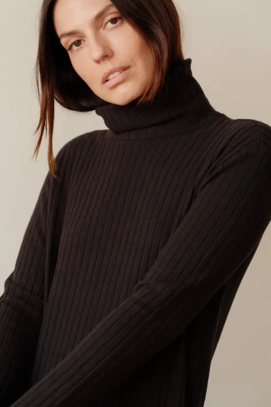 The Sweater Rib Turtleneck Dress made by DONNI.