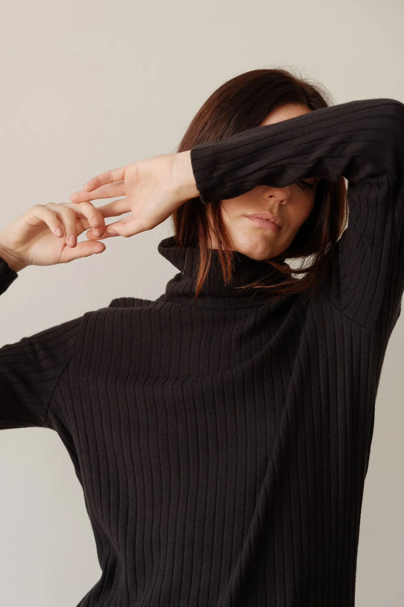 The Sweater Rib Turtleneck Dress sold by DONNI. product image thumbnail 5