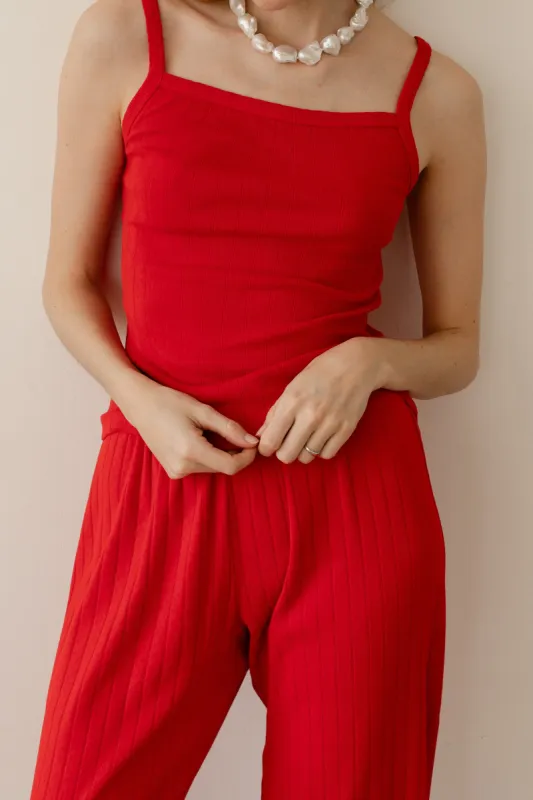 The Pointelle Square Neck Tank sold by DONNI.