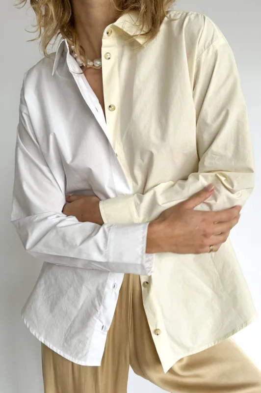 duo pop button down sold by DONNI.