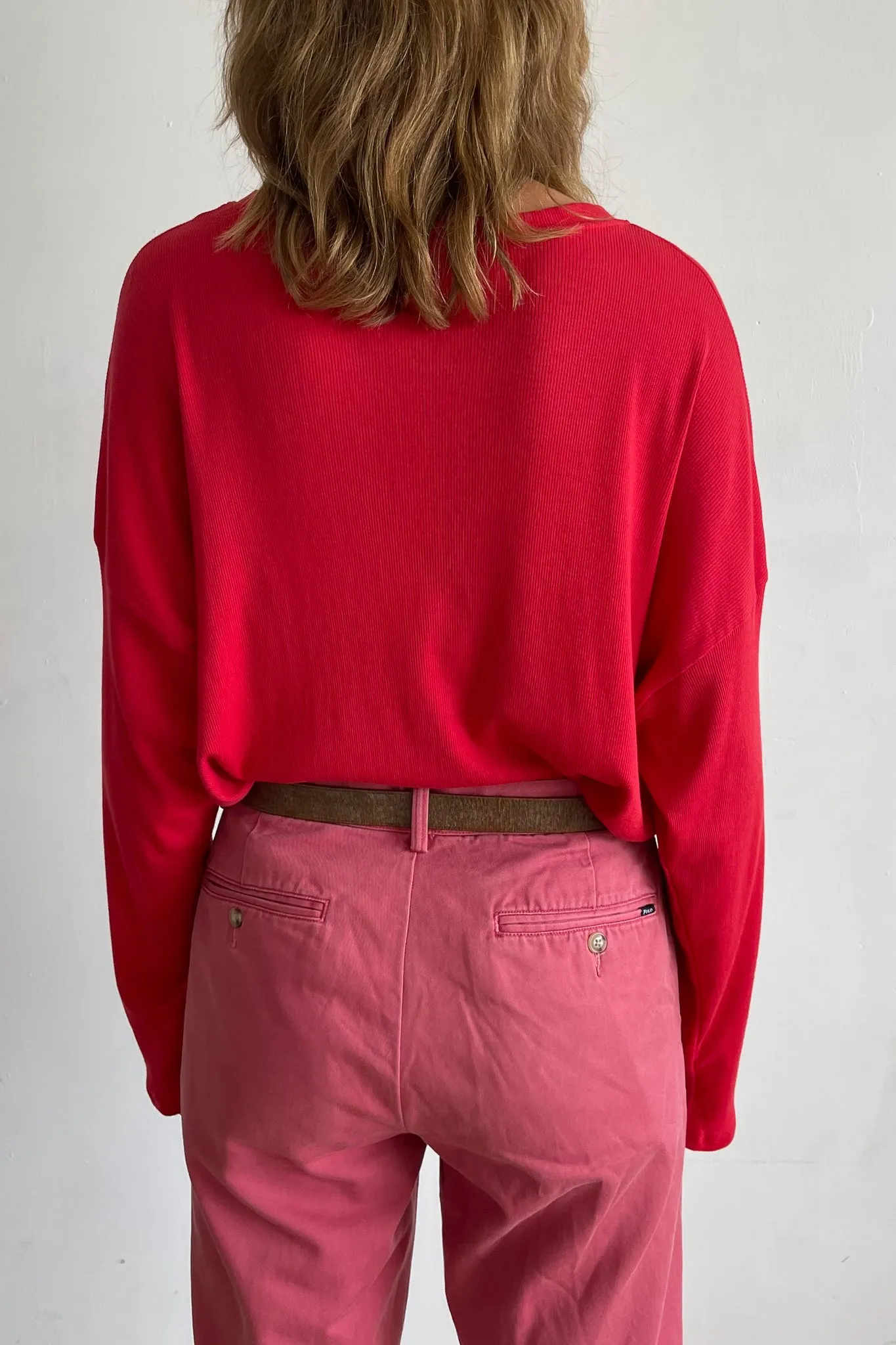 rib henley long sleeve sold by DONNI. product image thumbnail 3