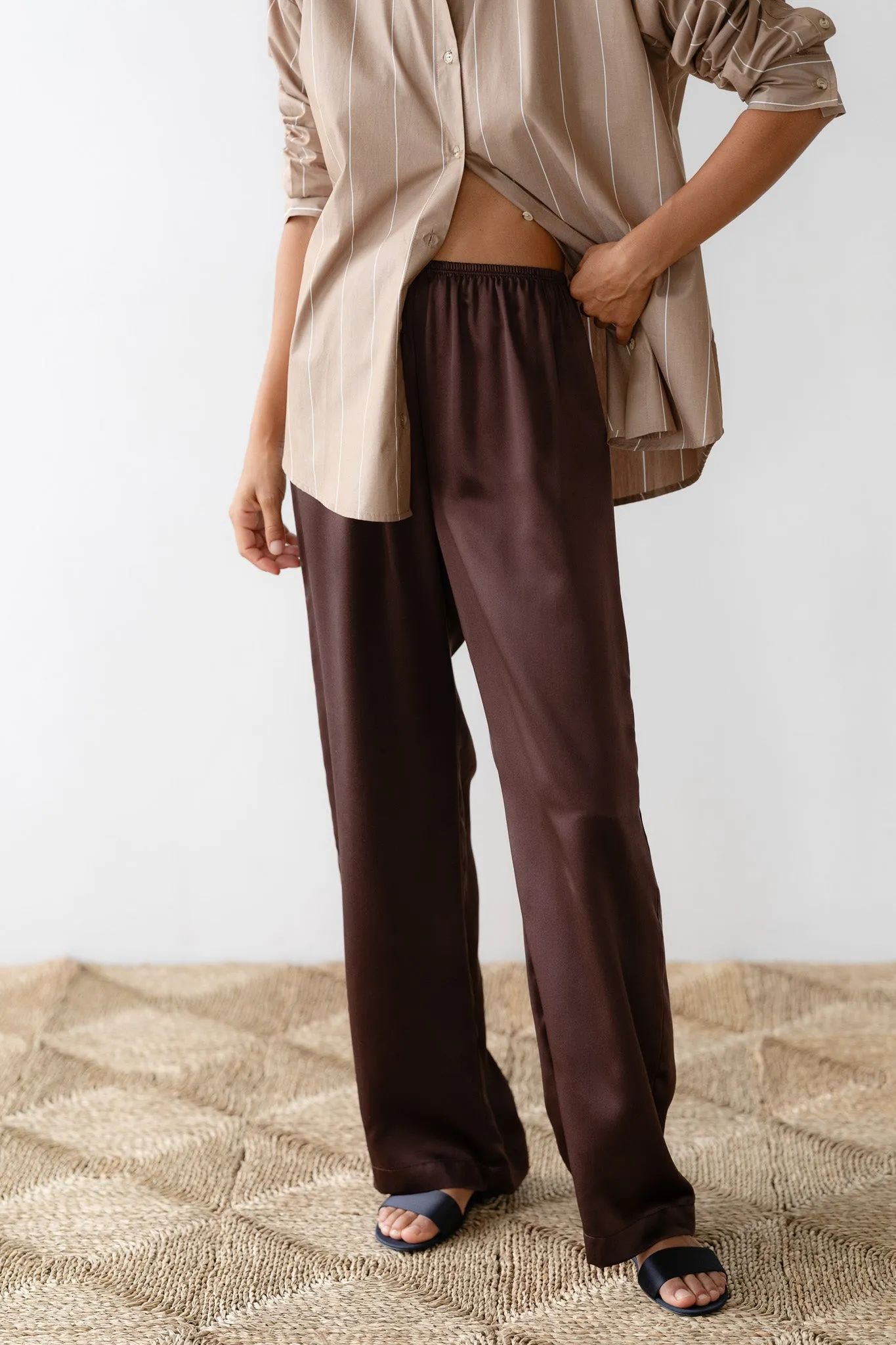 The Silk Simple Pant sold by DONNI.