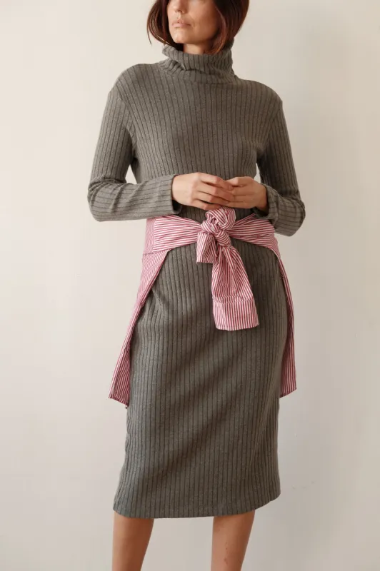 The Sweater Rib Turtleneck Dress made by DONNI.