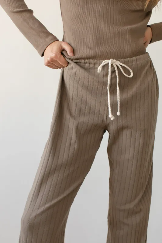 The Pointelle Cinch Pant sold by DONNI.