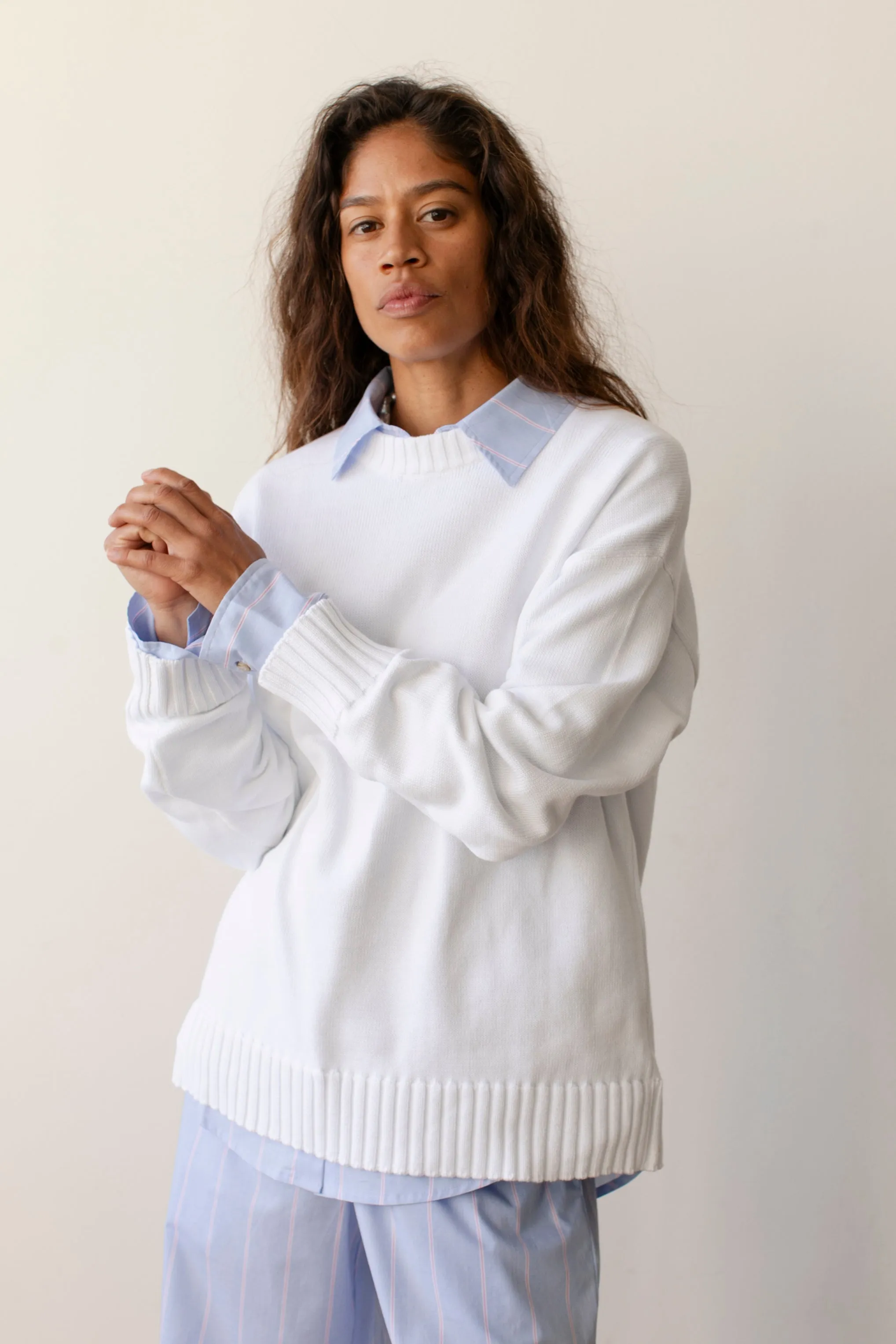 The Cotton Knit Crewneck sold by DONNI. product image thumbnail 5