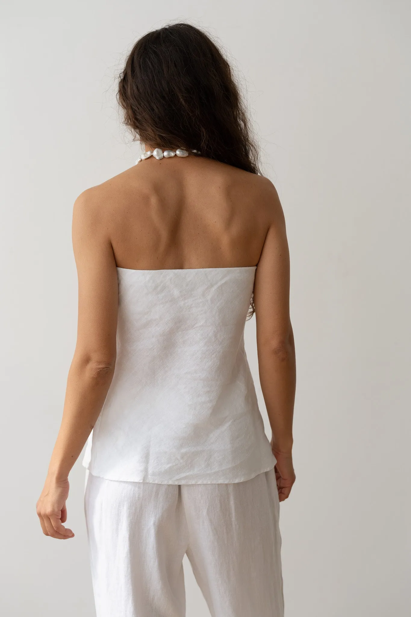 The Linen Tube Top sold by DONNI. product image thumbnail 5