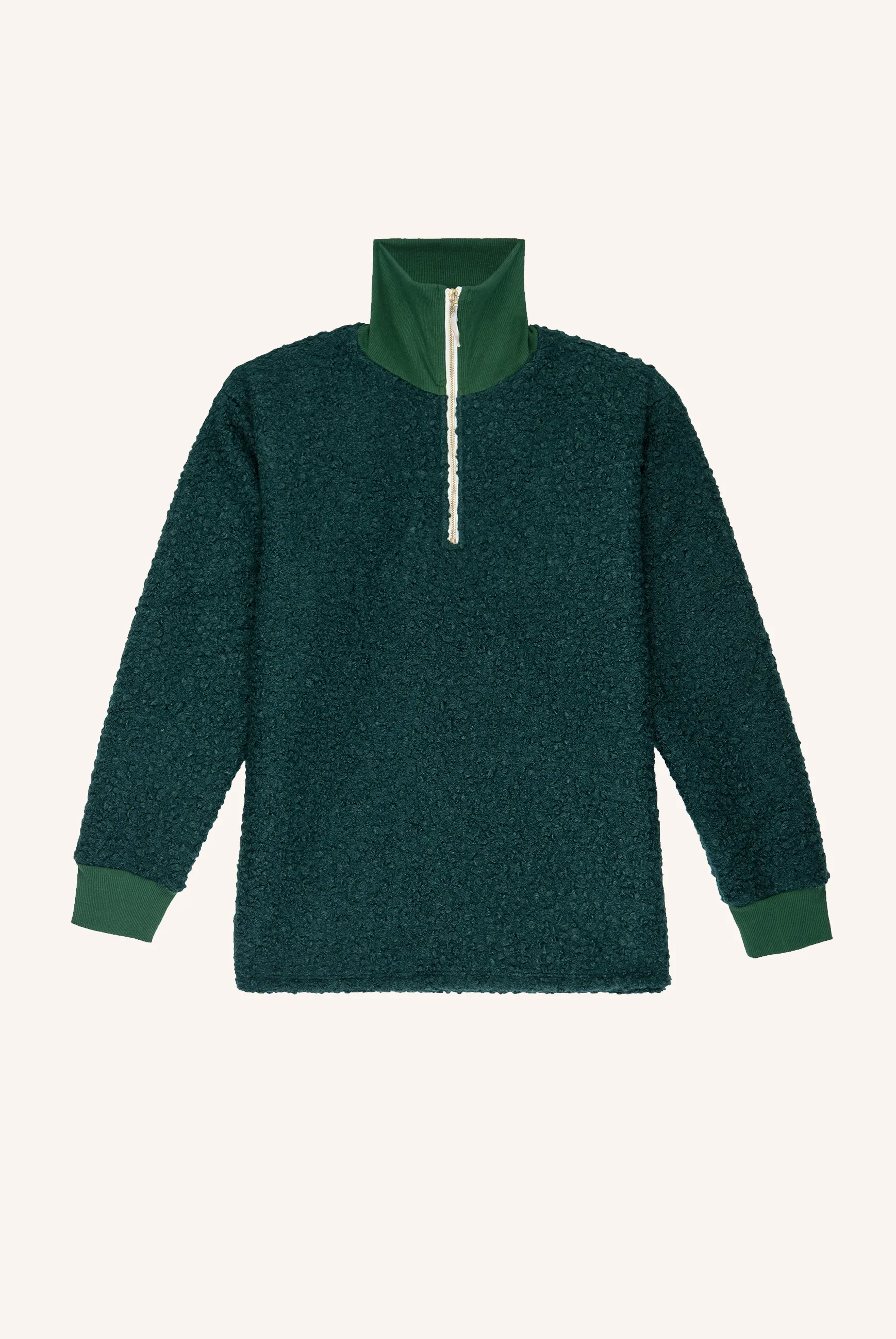 curly 1/2 zip pullover sold by DONNI. product image thumbnail 3