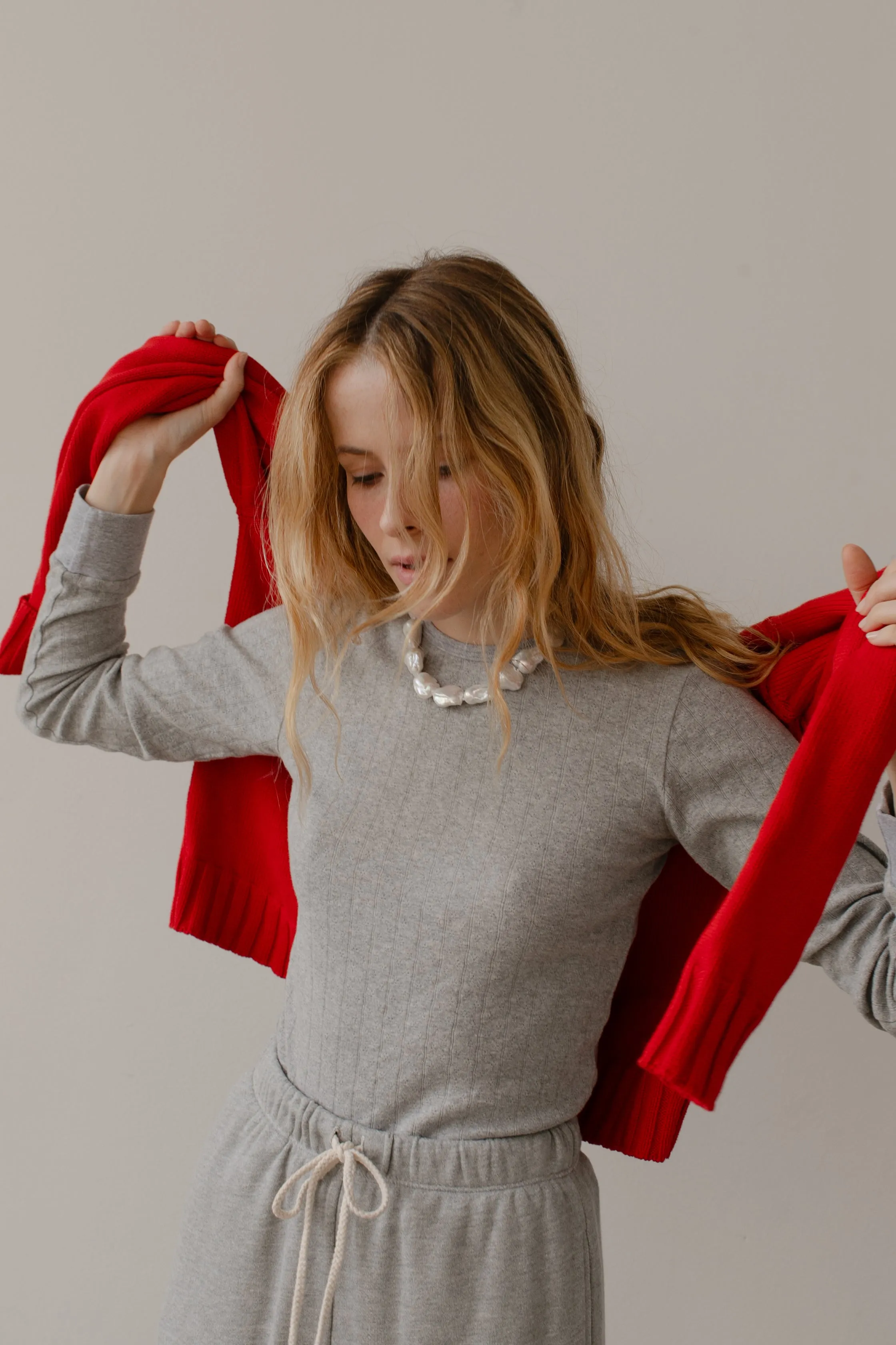 The Pointelle Long Sleeve sold by DONNI. product image thumbnail 3