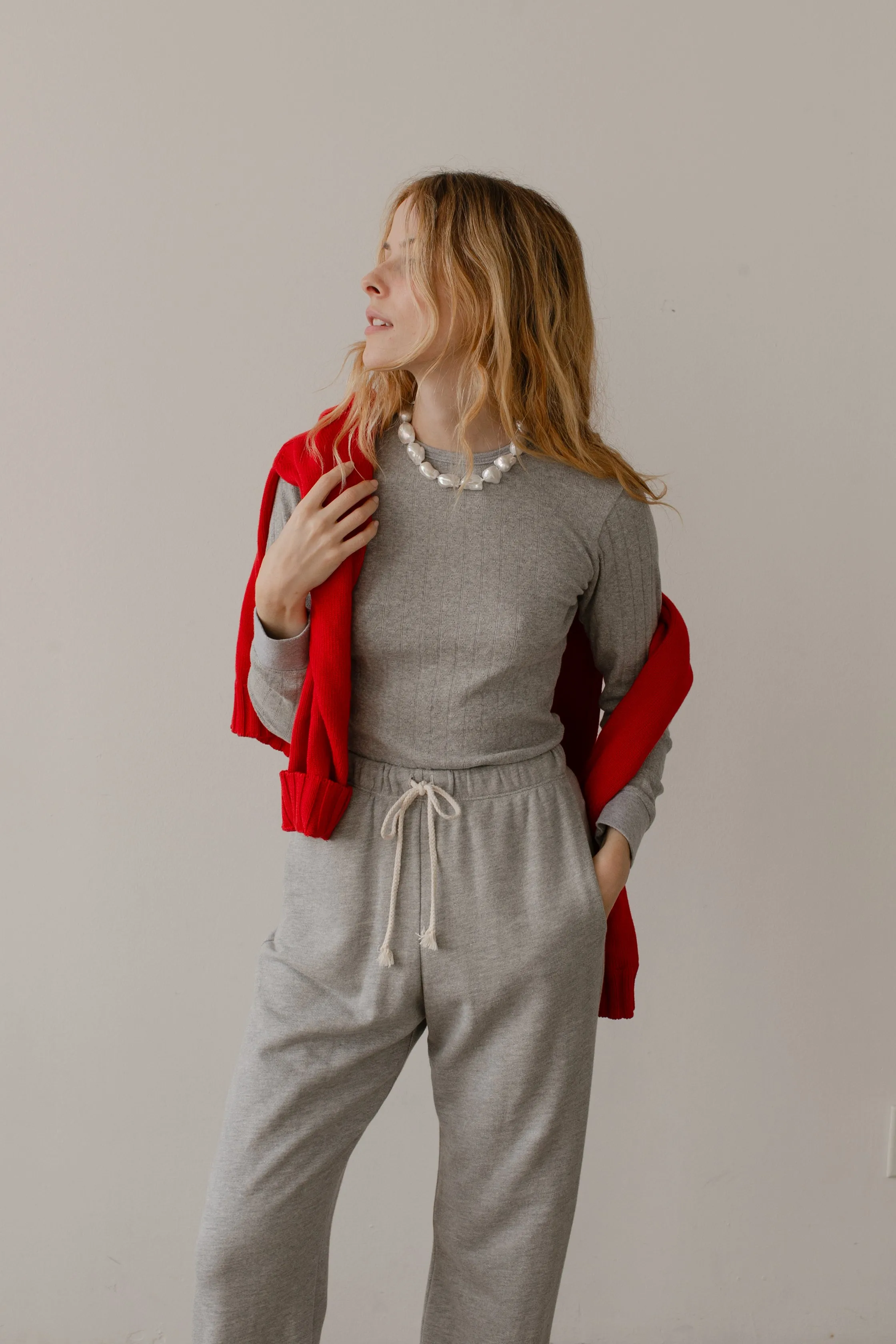 The Pointelle Long Sleeve sold by DONNI. product image thumbnail 4