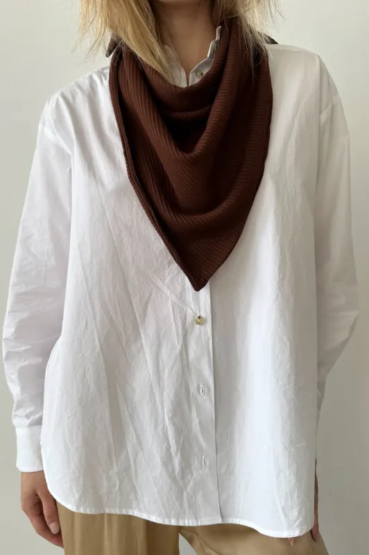 rib knit neck scarf sold by DONNI.