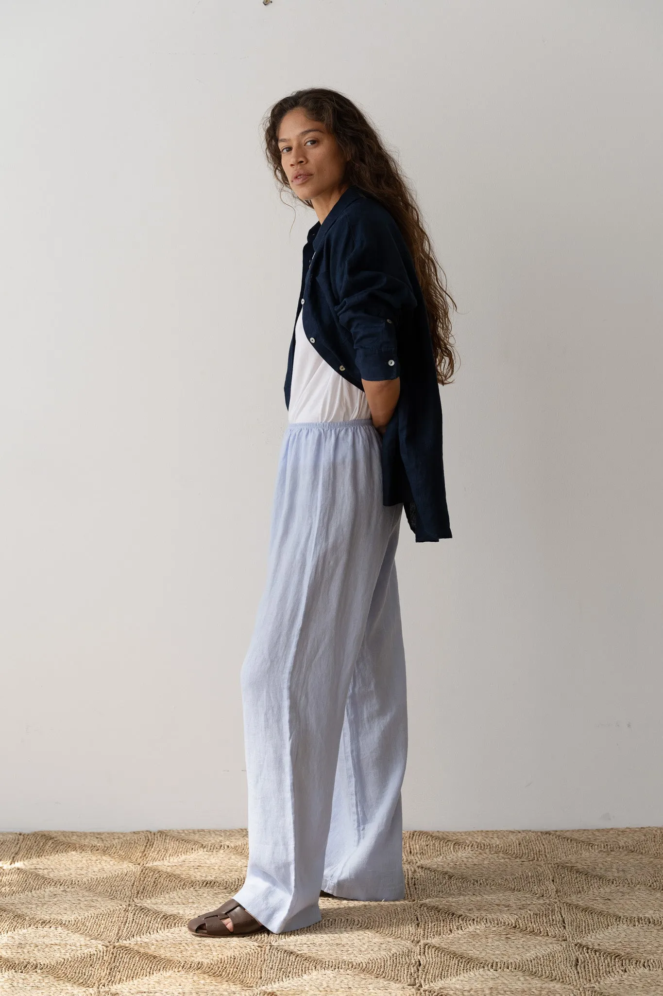 The Linen Relaxed Shirt sold by DONNI. product image thumbnail 3