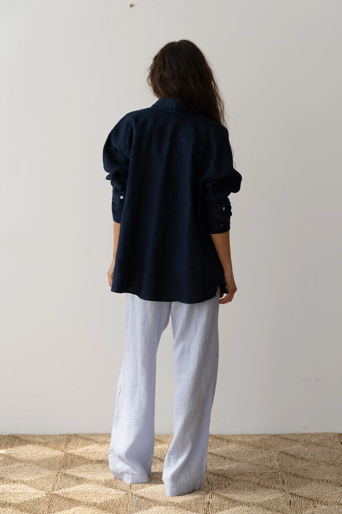 The Linen Relaxed Shirt sold by DONNI. product image thumbnail 4