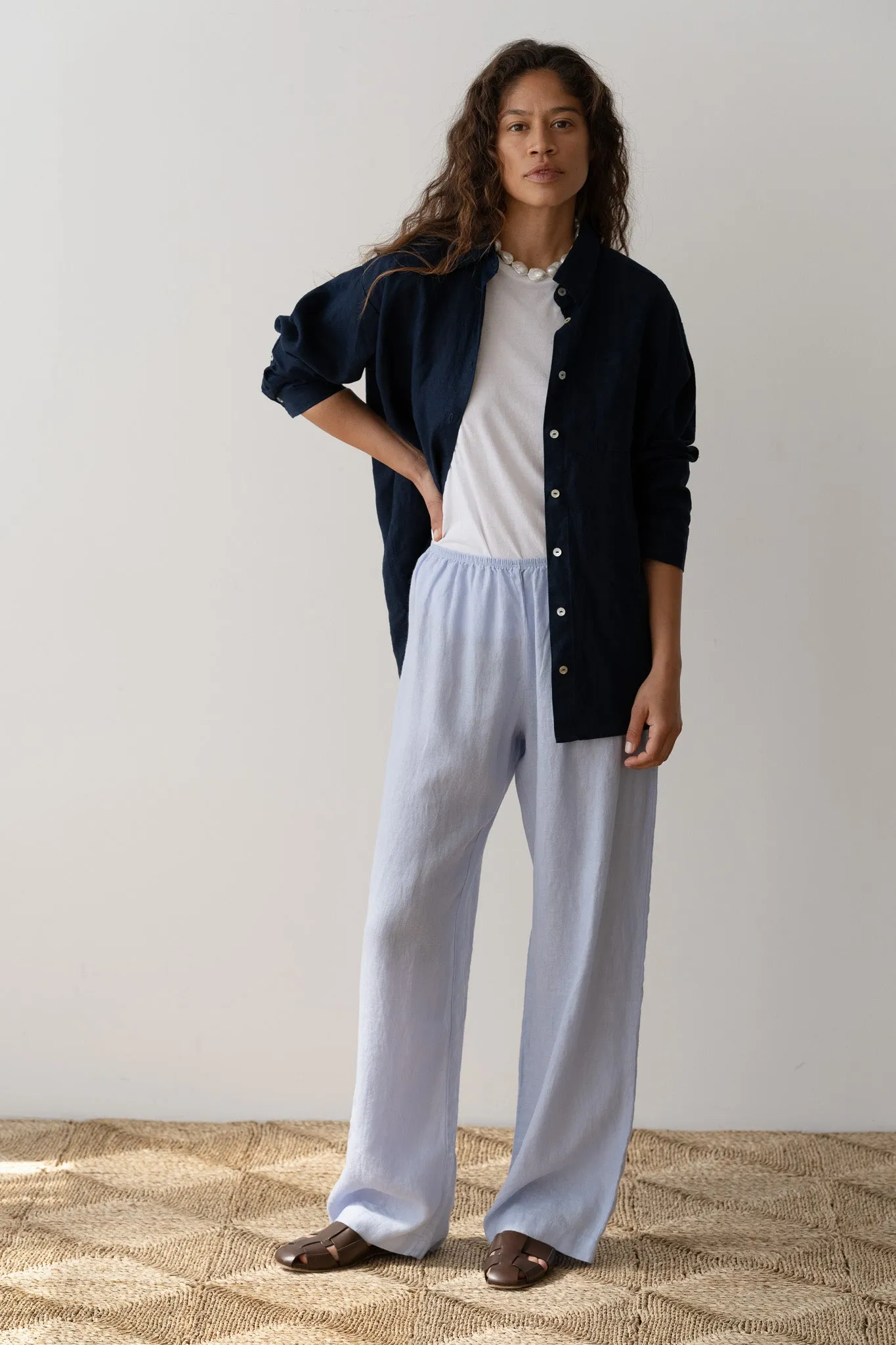 The Linen Relaxed Shirt sold by DONNI. product image thumbnail 5