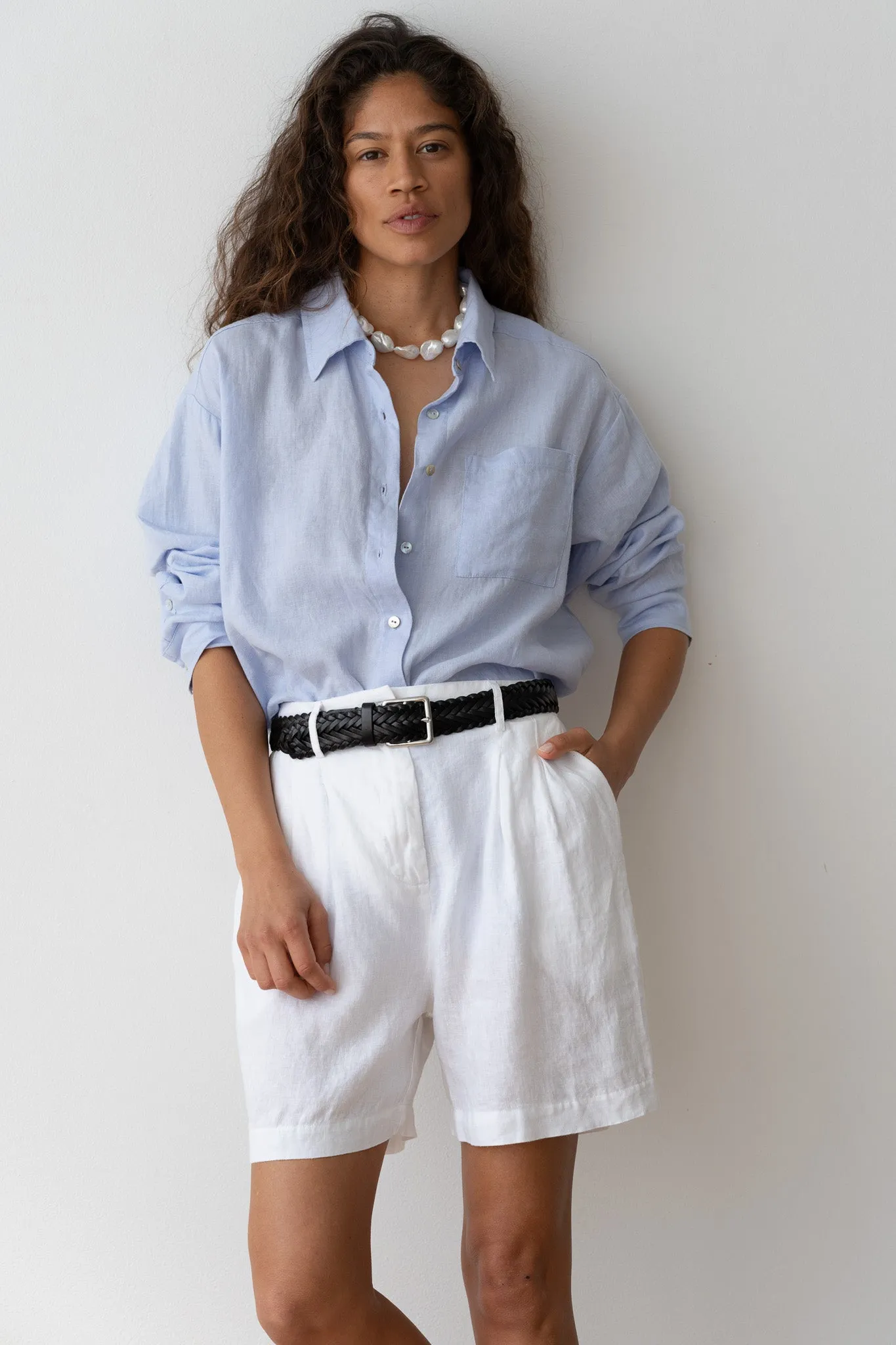 The Linen Relaxed Shirt sold by DONNI.