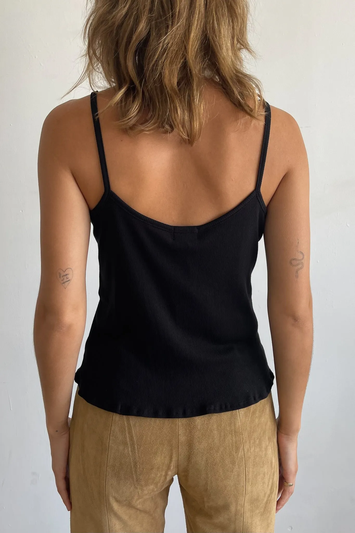 rib spaghetti tank sold by DONNI. product image thumbnail 3