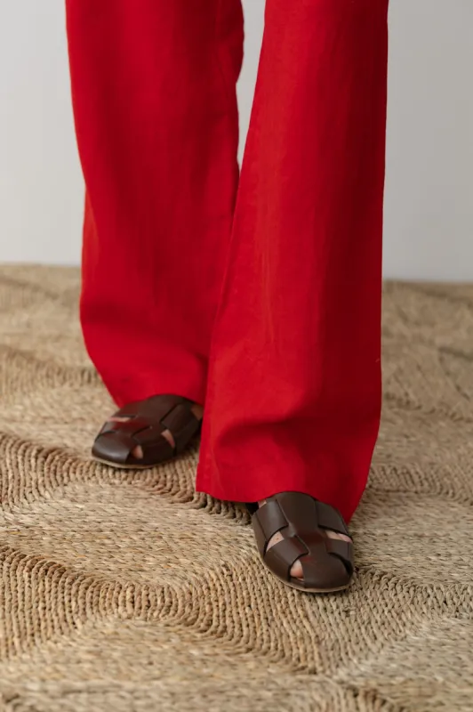 The Linen Simple Pant sold by DONNI.
