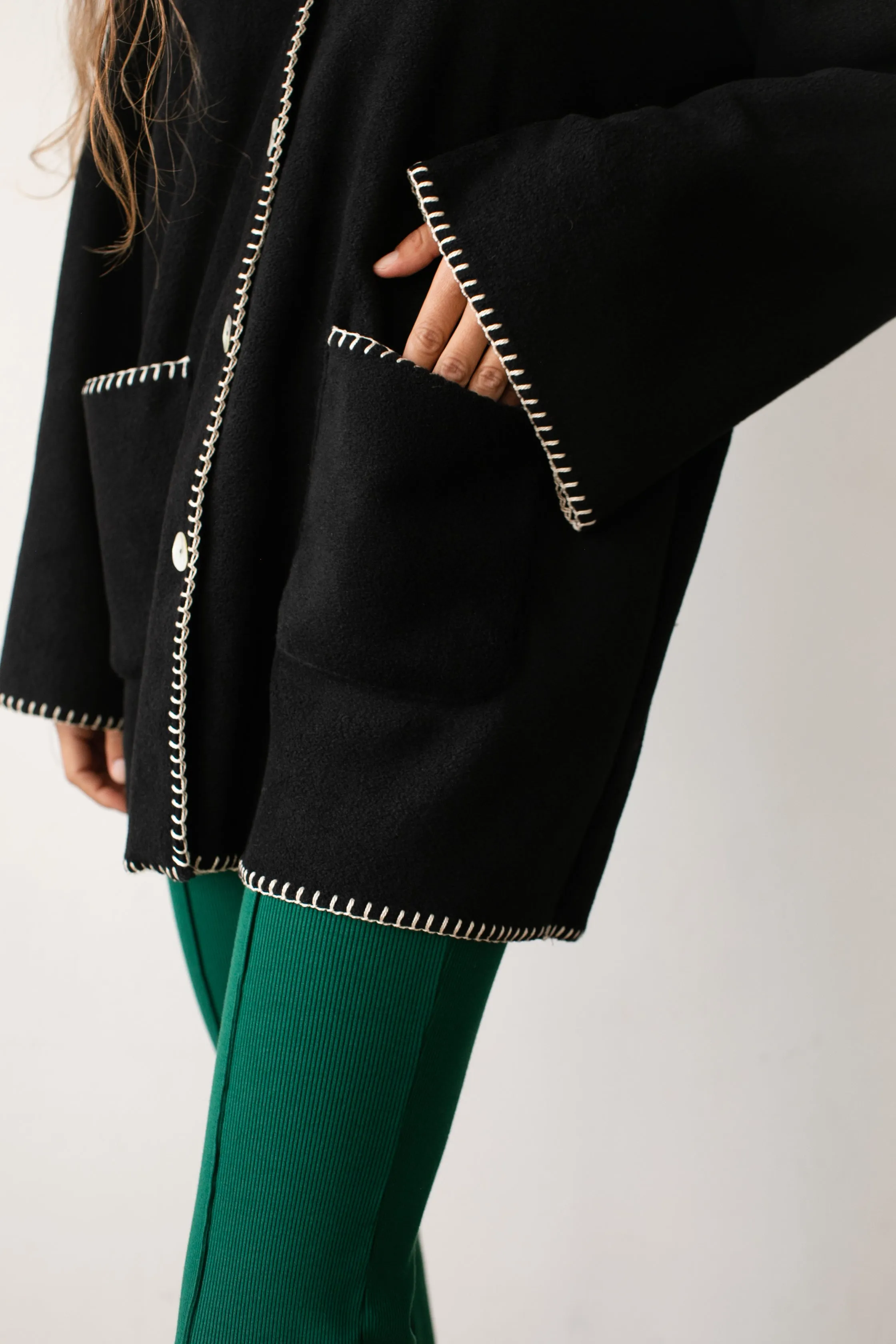 The Polar Fleece Stitch Jacket sold by DONNI. product image thumbnail 3