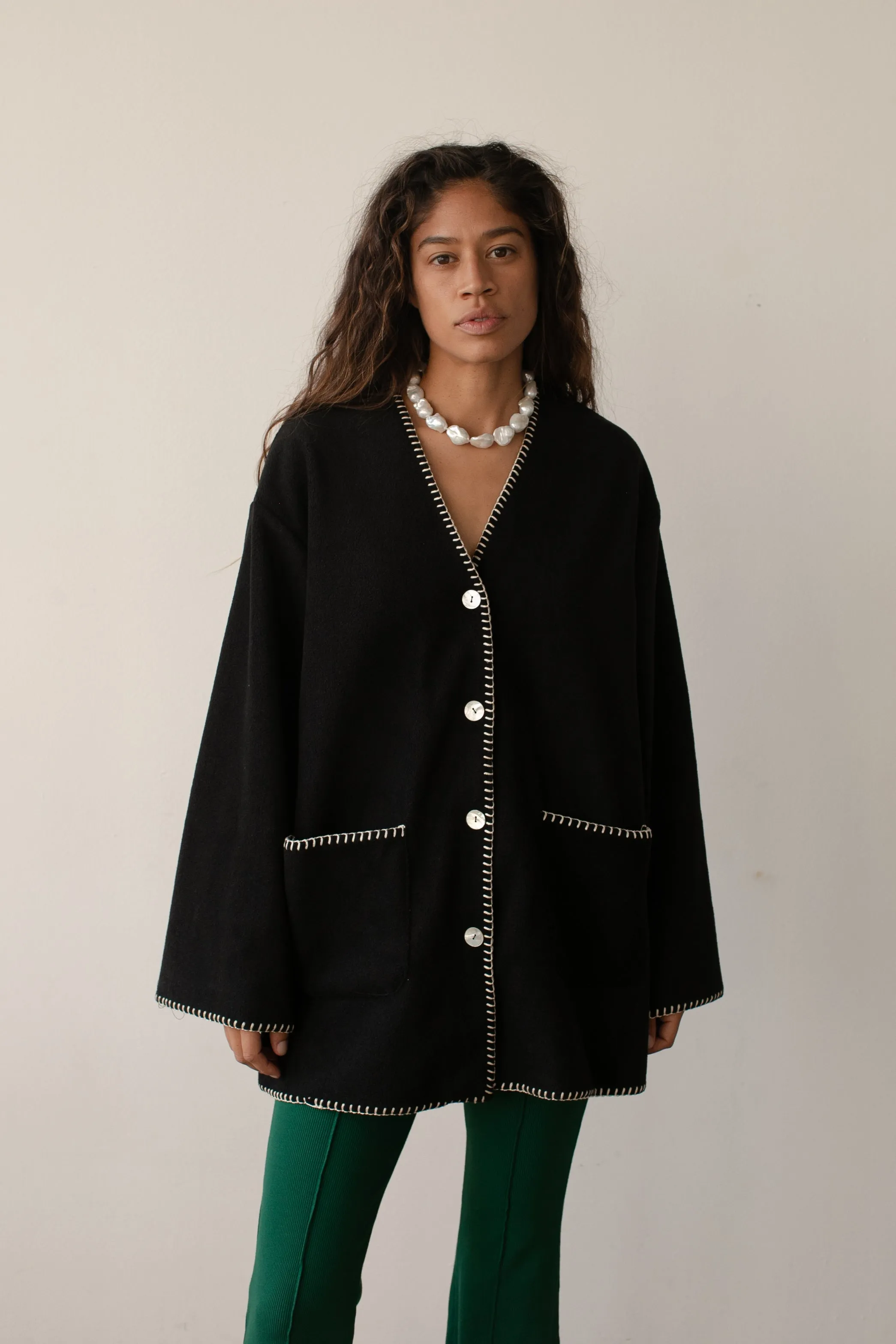 The Polar Fleece Stitch Jacket sold by DONNI. product image thumbnail 5