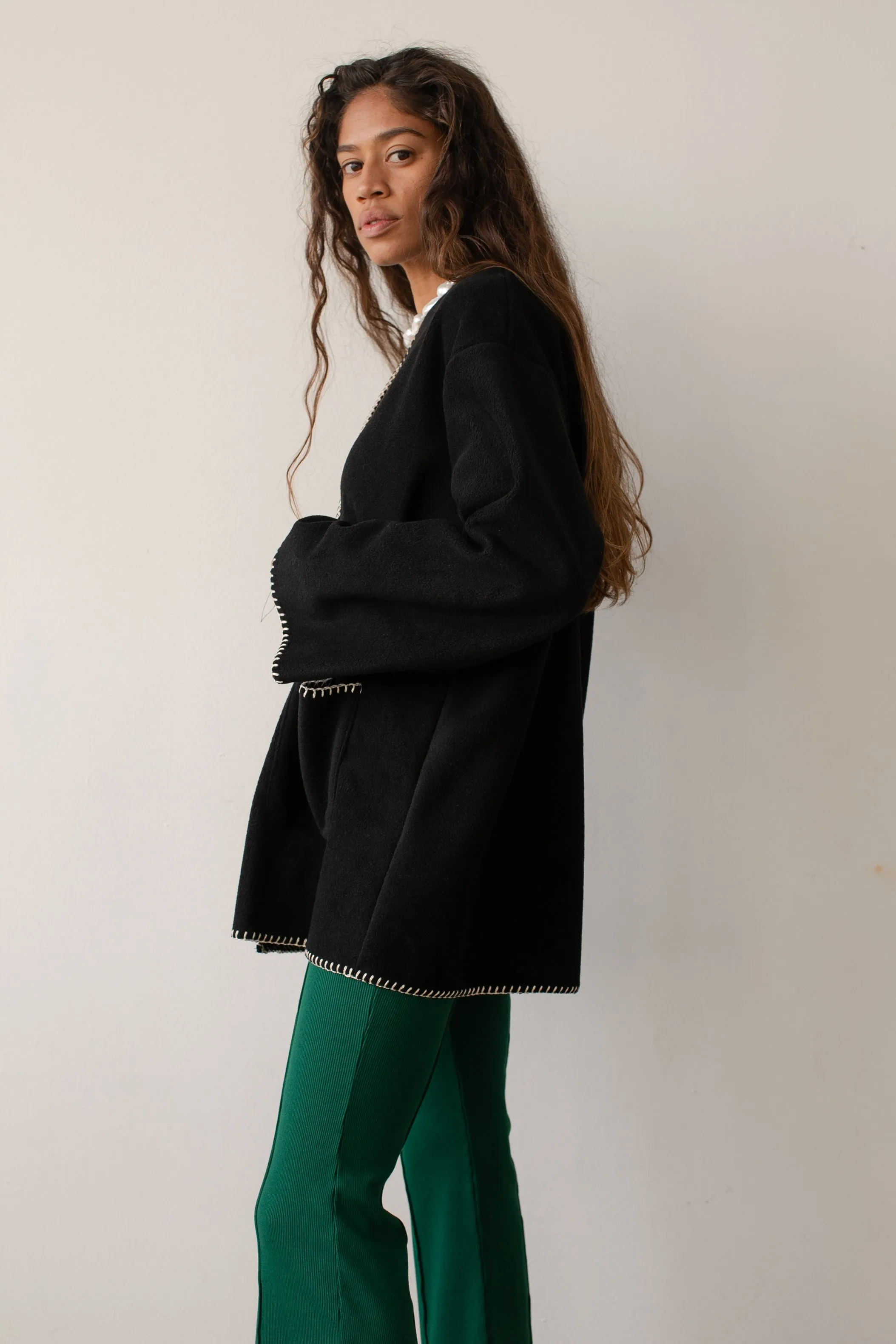 The Polar Fleece Stitch Jacket sold by DONNI. product image thumbnail 4