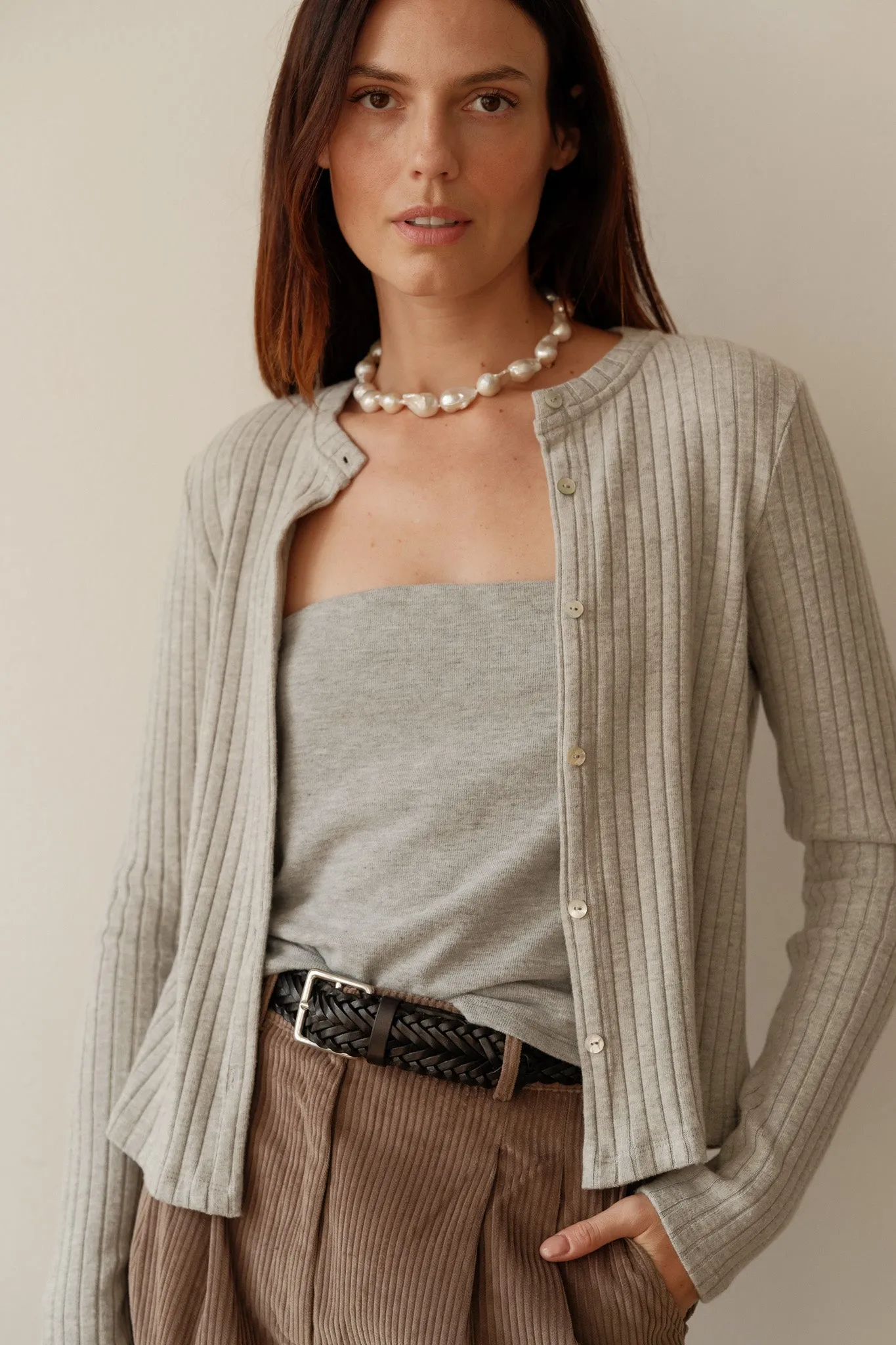 The Sweater Rib Cardi sold by DONNI. product image thumbnail 3