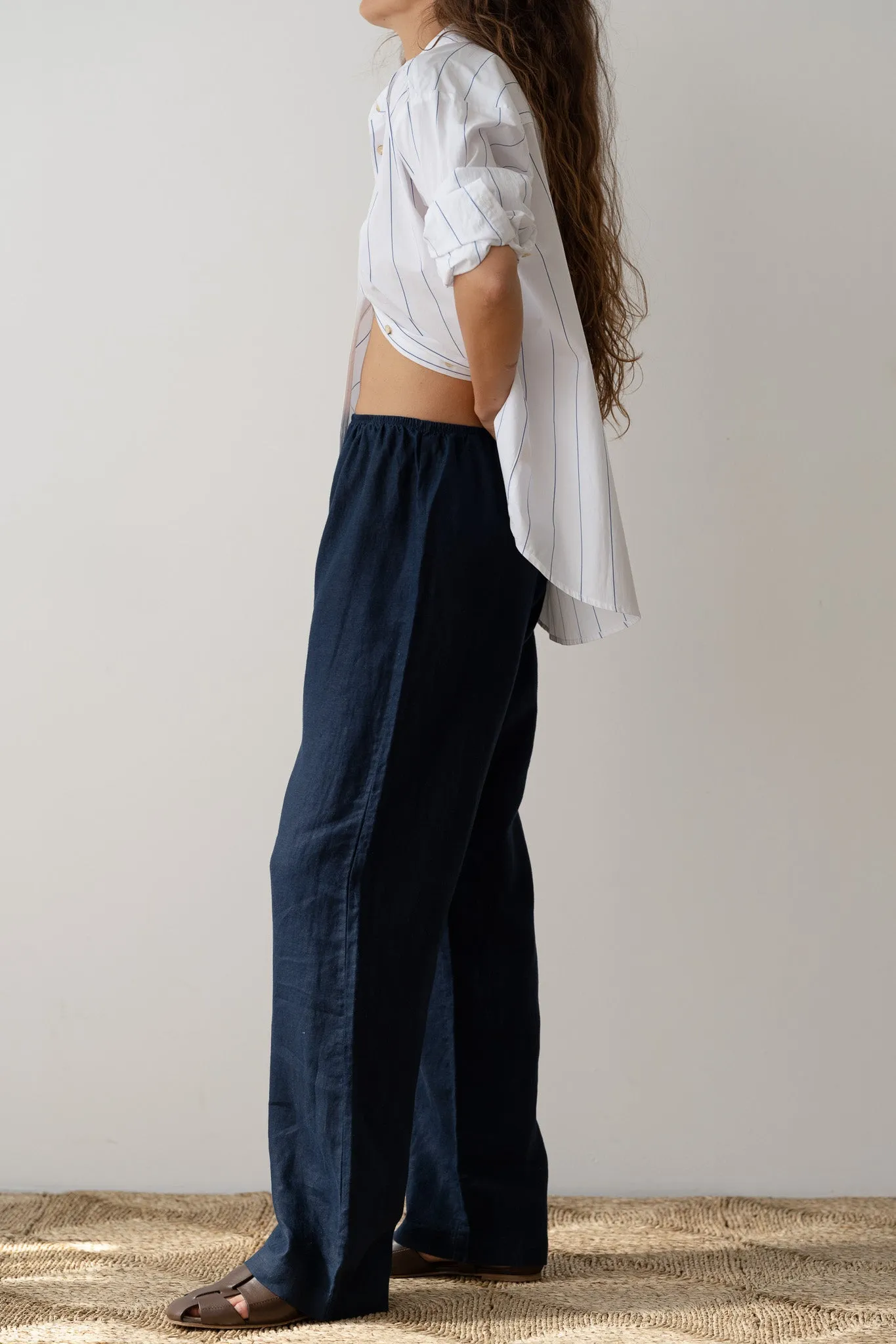 The Linen Simple Pant sold by DONNI. product image thumbnail 3