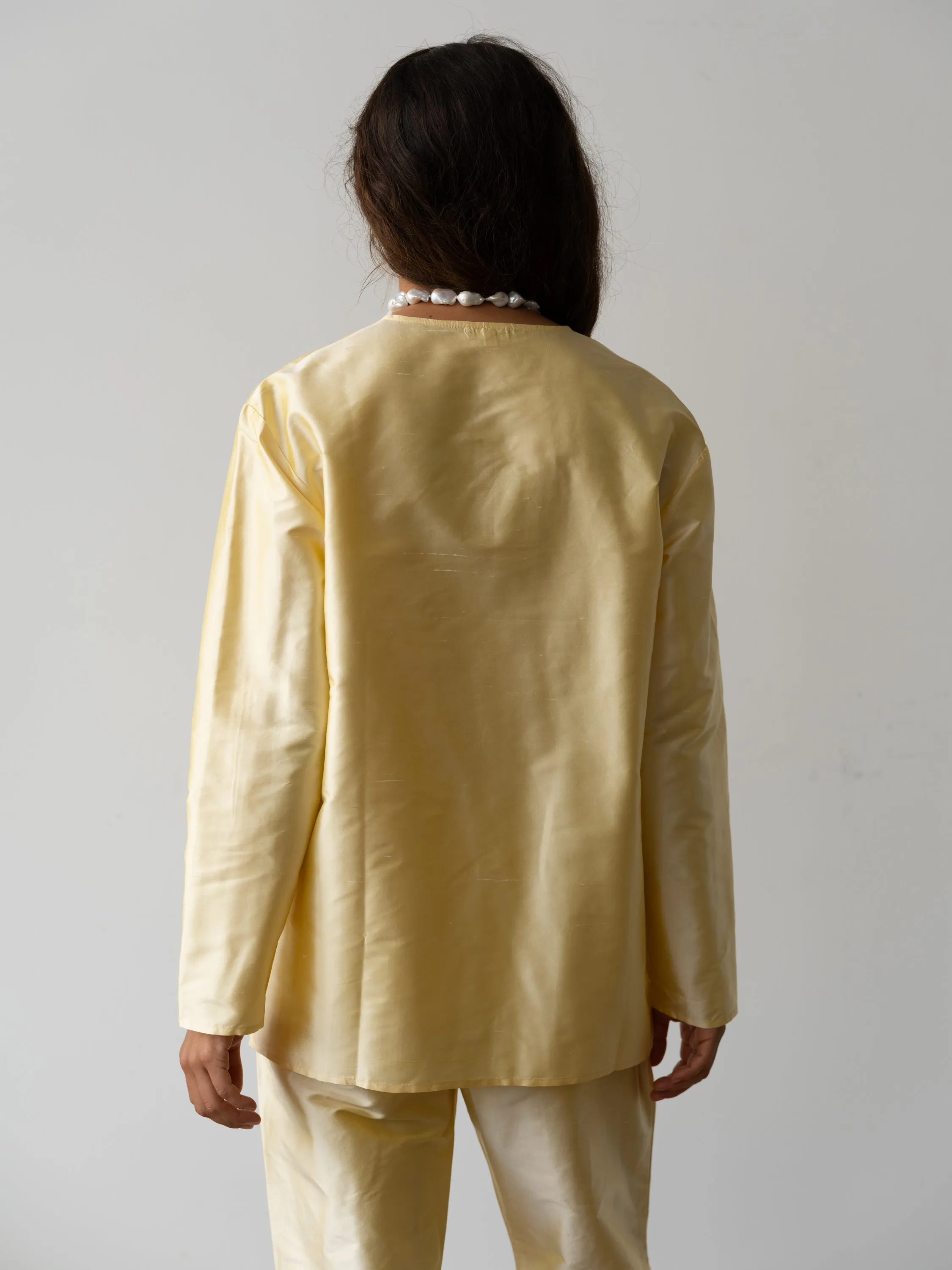 The Taffeta Split Top sold by DONNI. product image thumbnail 5