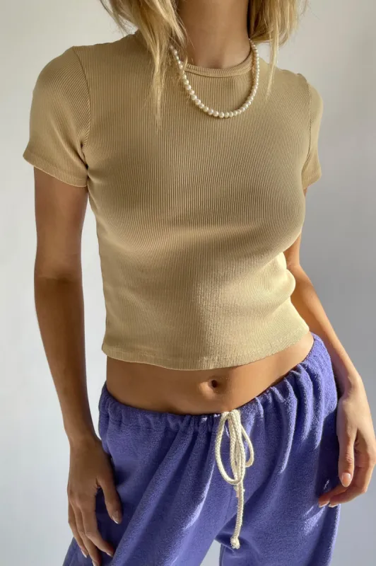 rib tee sold by DONNI.