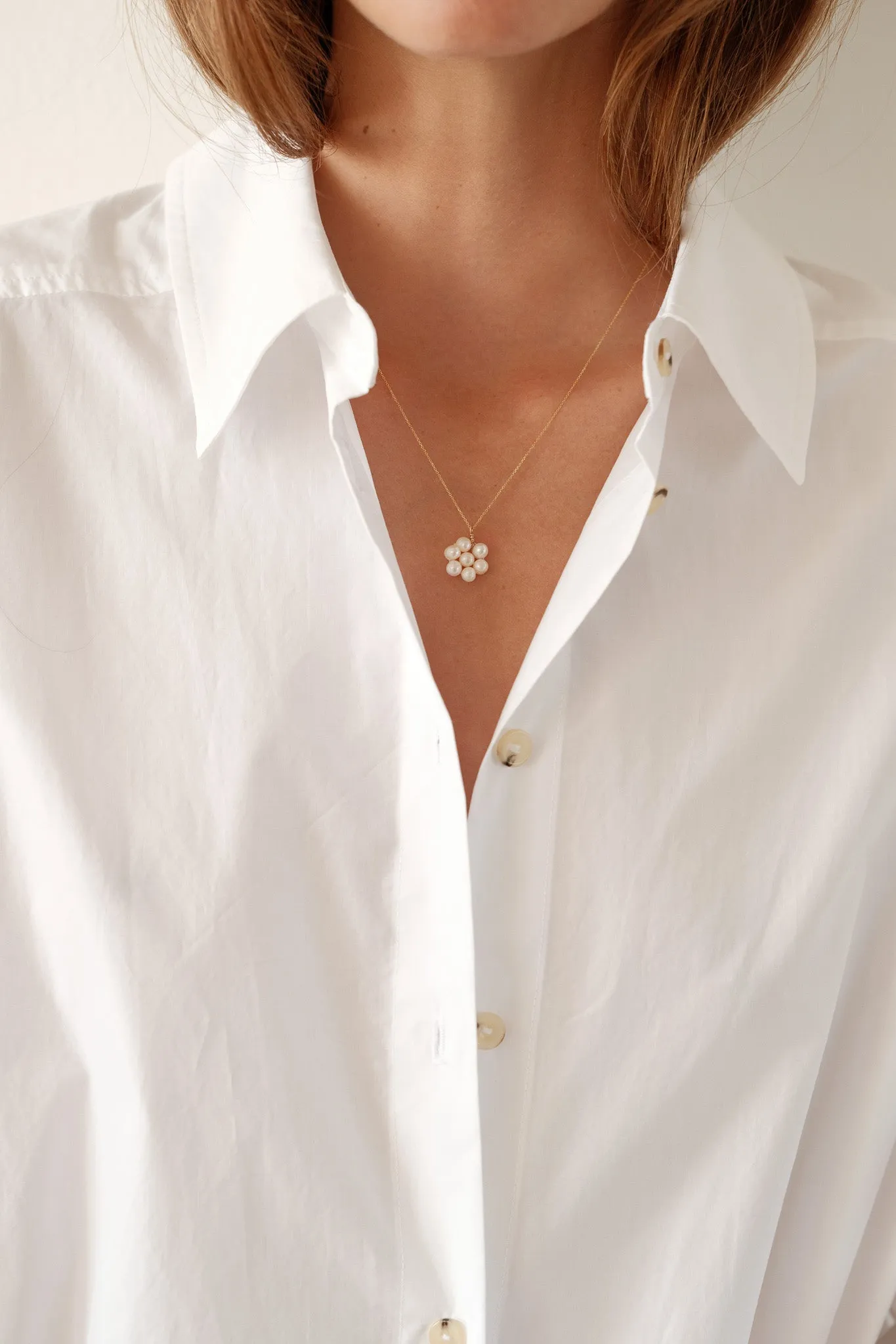 The Daisy Pearl Necklace sold by DONNI. product image thumbnail 2